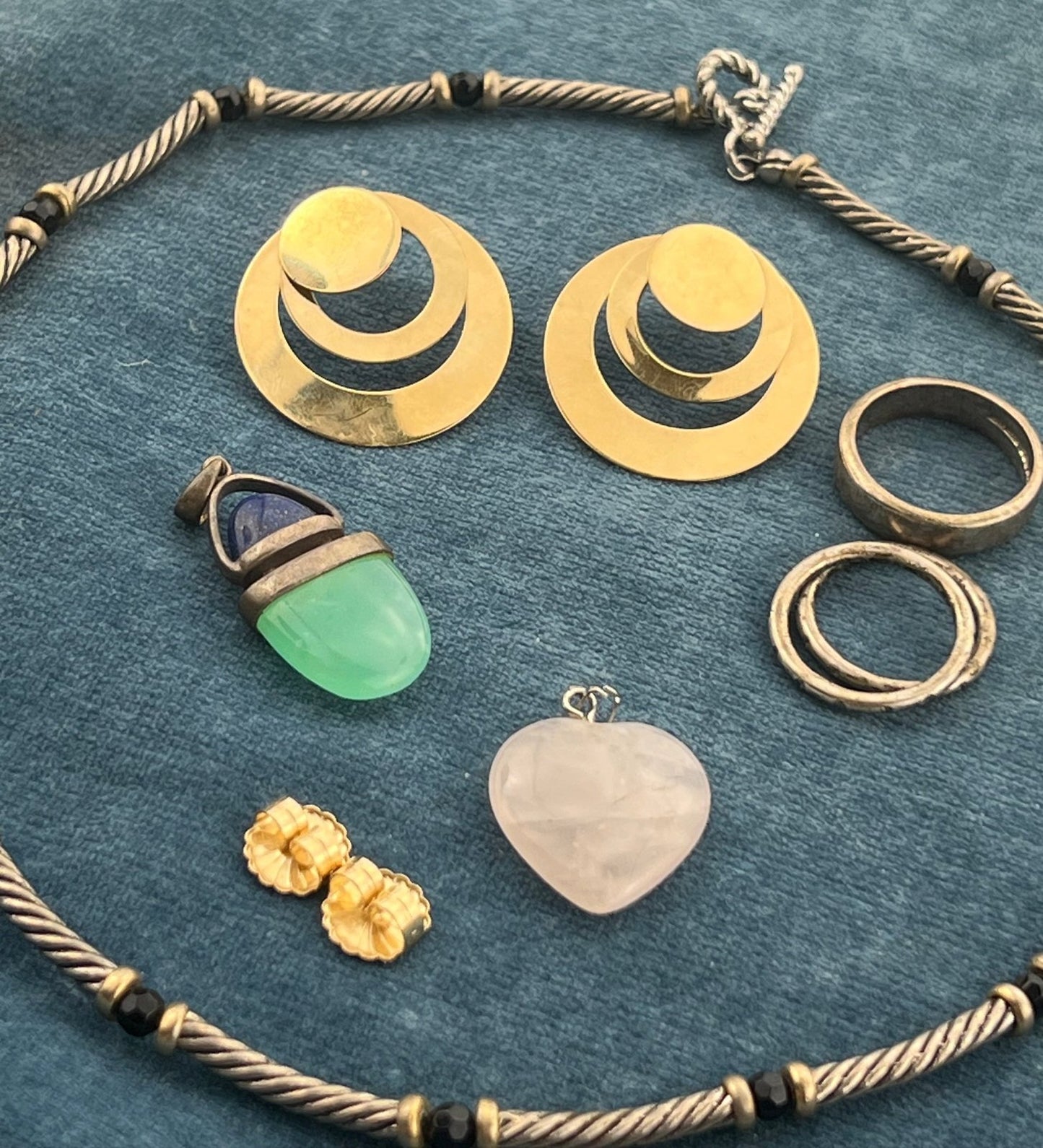 UNDER COST - Lot of 925 Jewelry + Kinetic 14k Gold Post Earrings - Box 10