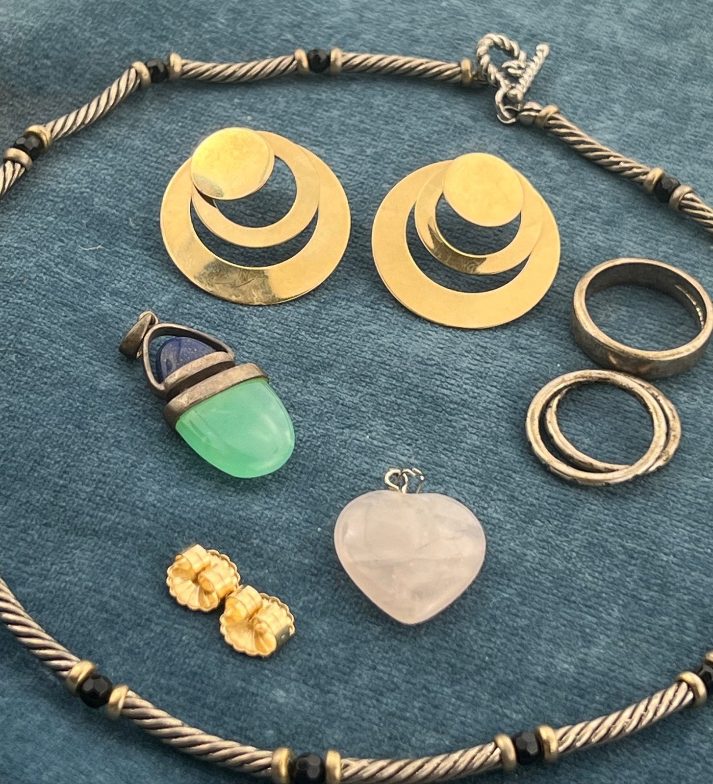UNDER COST - Lot of 925 Jewelry + Kinetic 14k Gold Post Earrings - Box 10