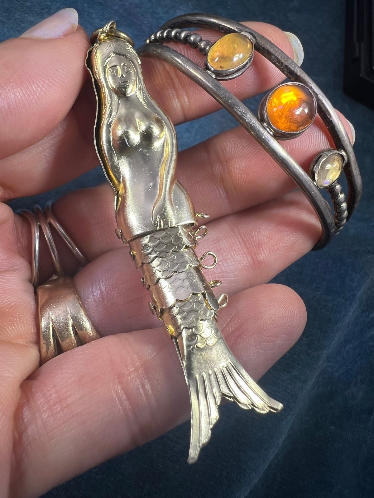 UNDER COST - Lot of 925 Jewelry - Mermaid + Pendant - Box Z4
