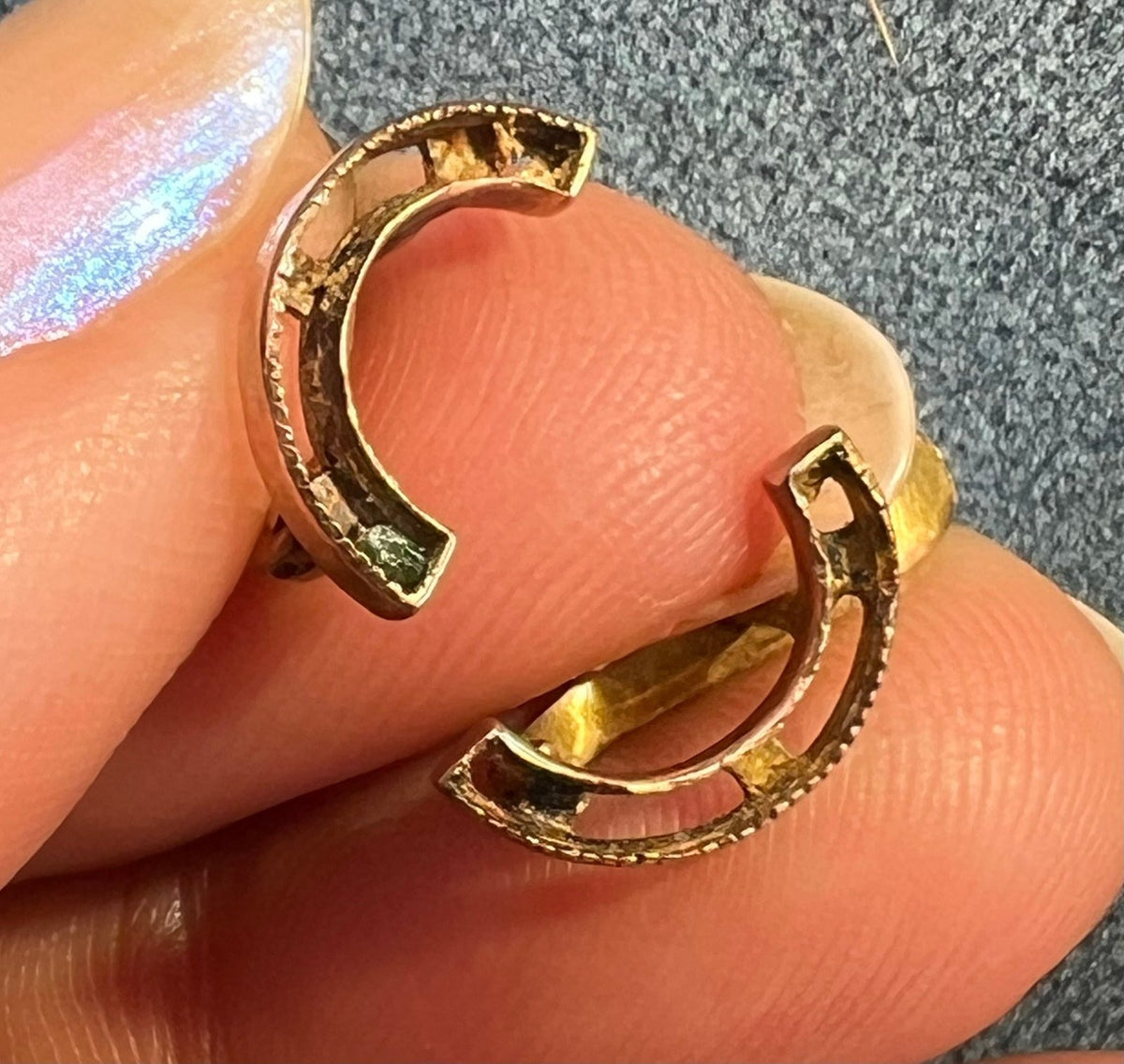 UNDER COST - Lot of 925 Jewelry w 10k Gold Moon Earrings - Box 20