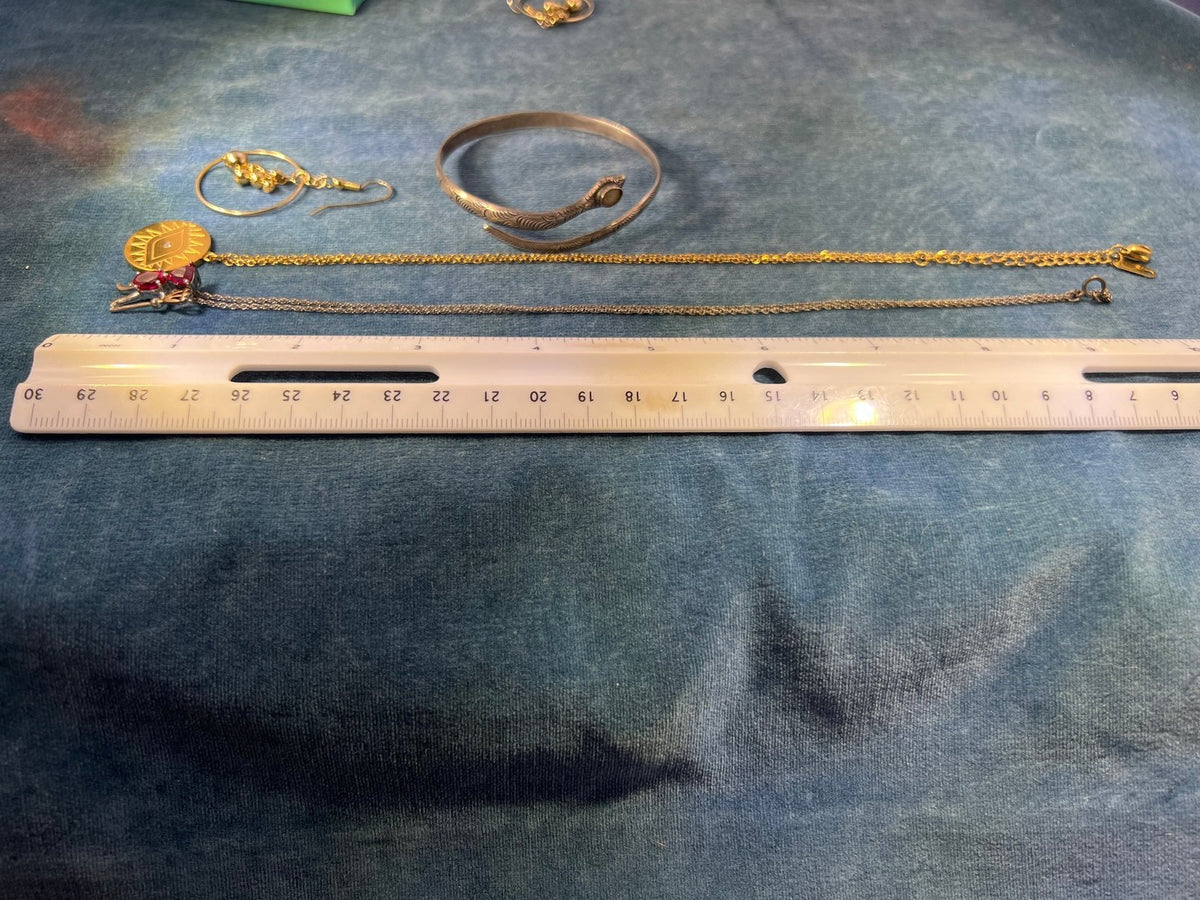 UNDER COST - Lot of 925 Jewelry w 14k Gold Topaz Bracelet - Box 22