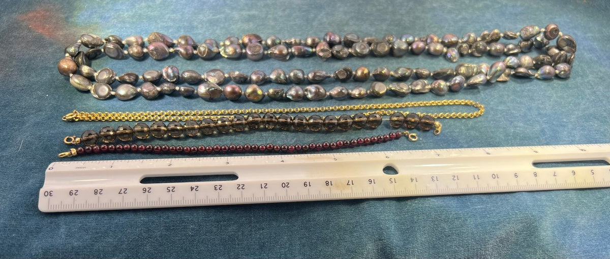 UNDER COST - Lot of 925 Jewelry w 14k Gold Topaz Bracelet - Box 22