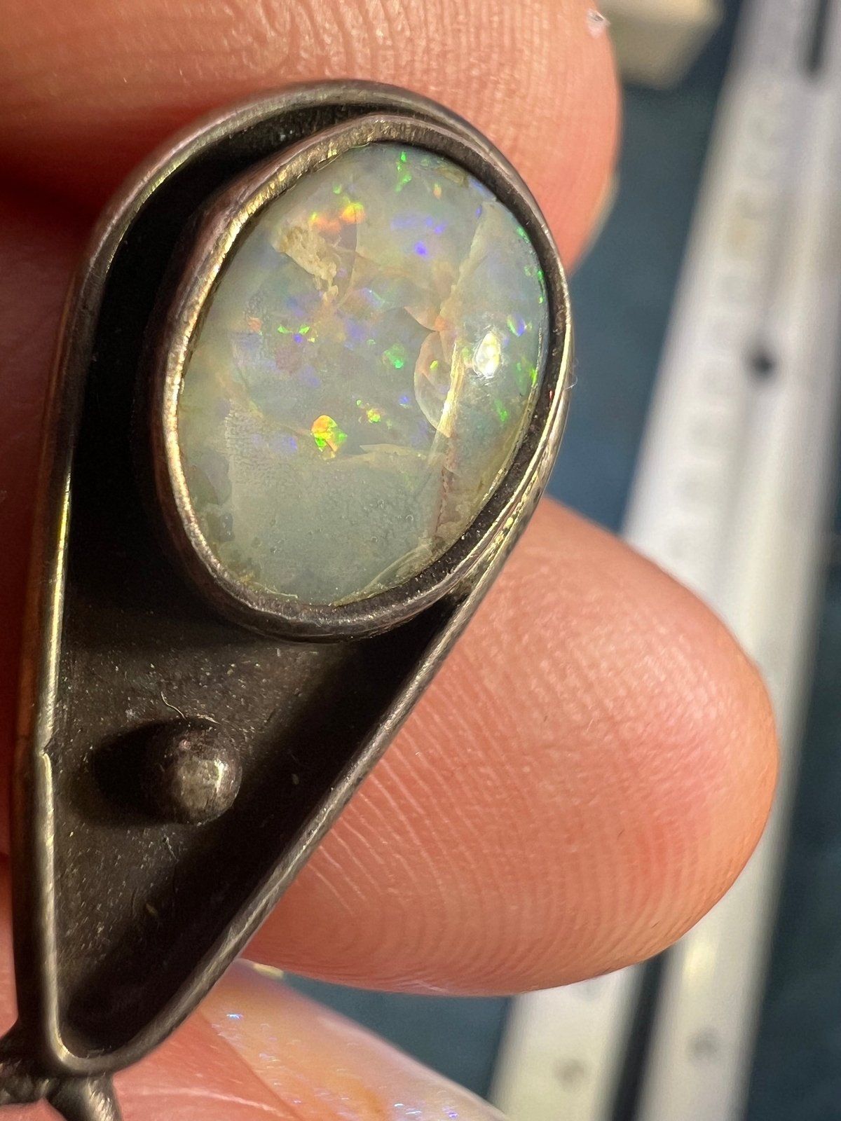 UNDER COST - Lot of Jewelry - Mermaid Amethyst Earrings + Opal Pendant - Box Z17