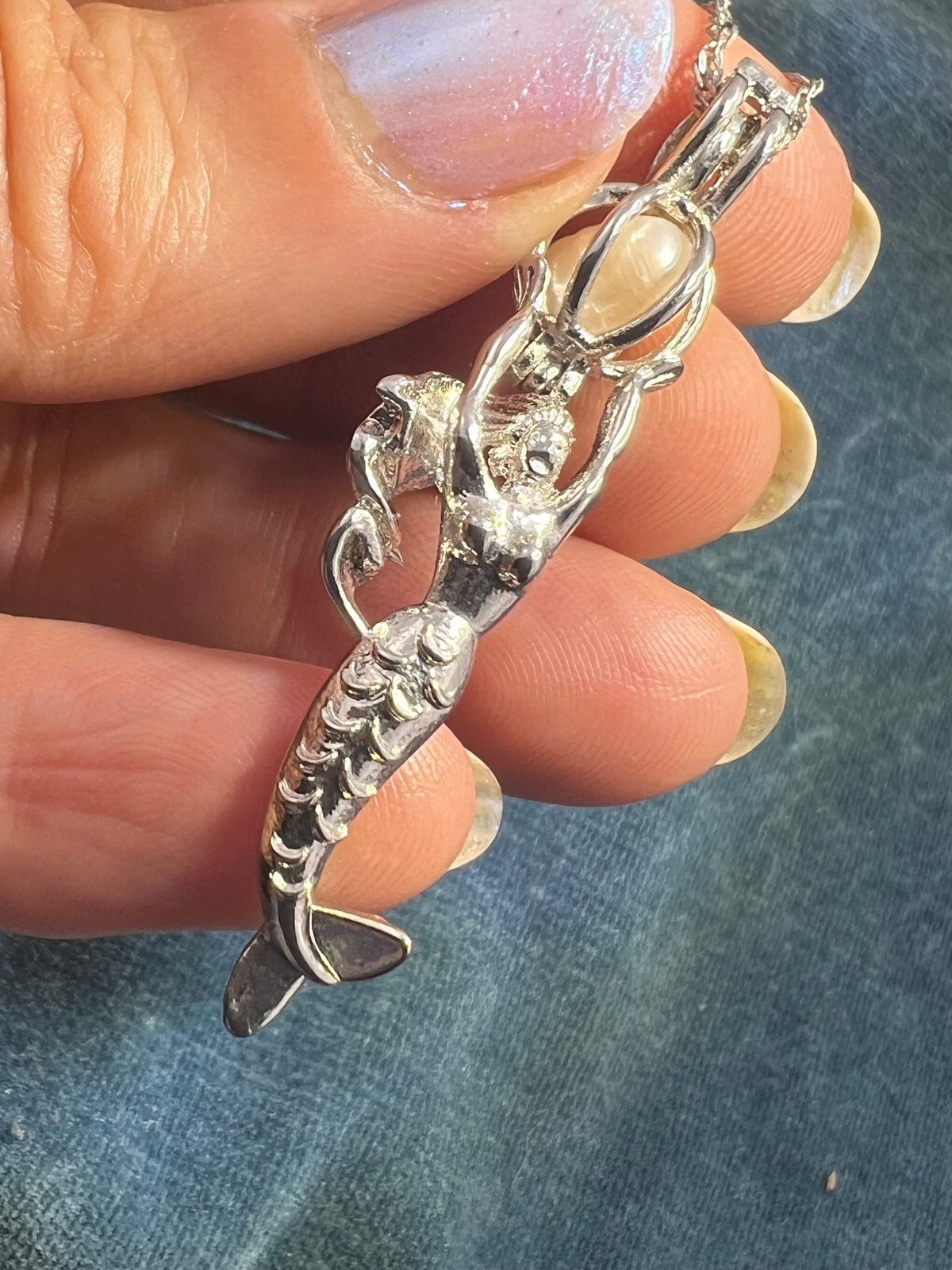 UNDER COST - Lot of Jewelry - Mermaid Locket Pendant + Chain - Box Z15