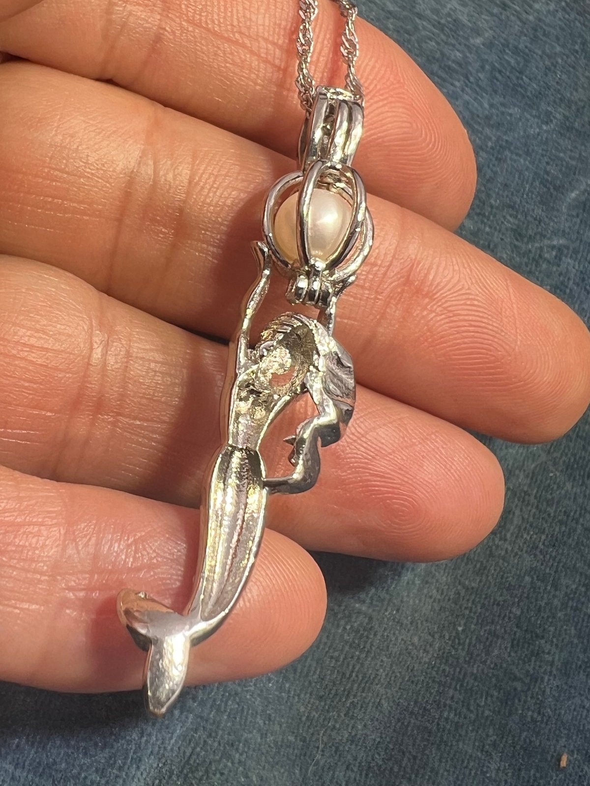 UNDER COST - Lot of Jewelry - Mermaid Locket Pendant + Chain - Box Z15