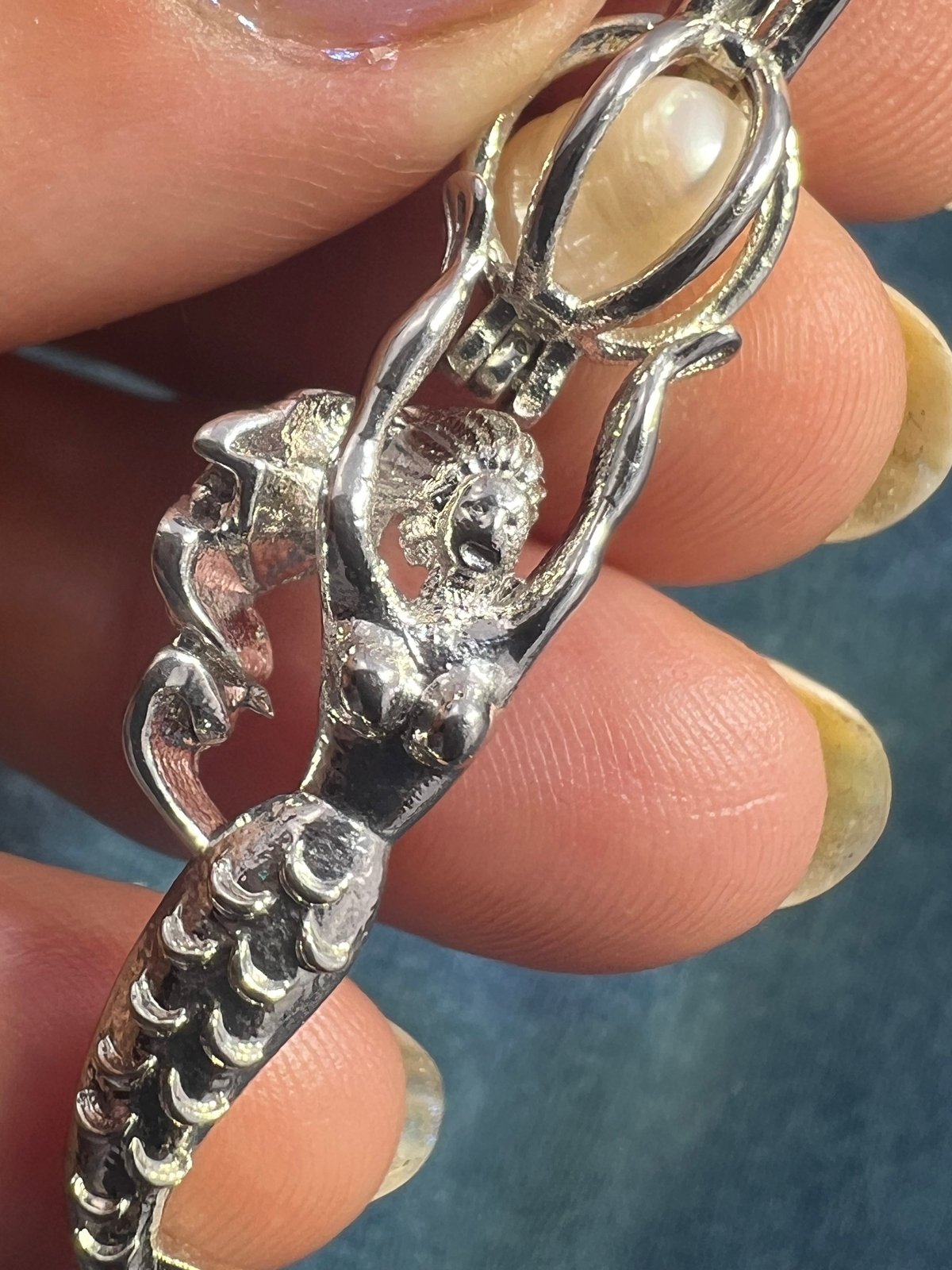 UNDER COST - Lot of Jewelry - Mermaid Locket Pendant + Chain - Box Z15