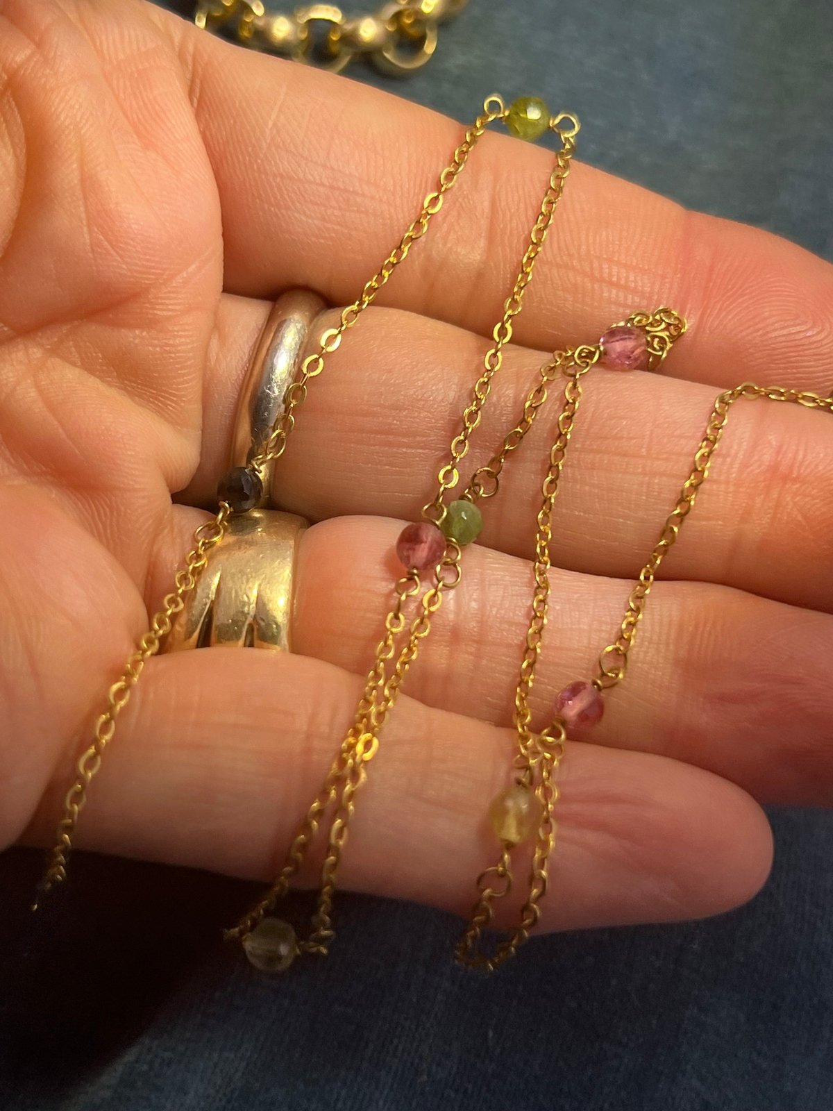 UNDER COST - Lot of Jewelry w 14k Tourmaline Necklace- Box 13
