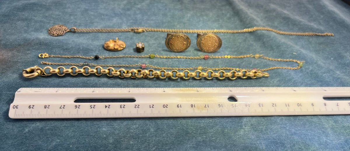 UNDER COST - Lot of Jewelry w 14k Tourmaline Necklace- Box 13