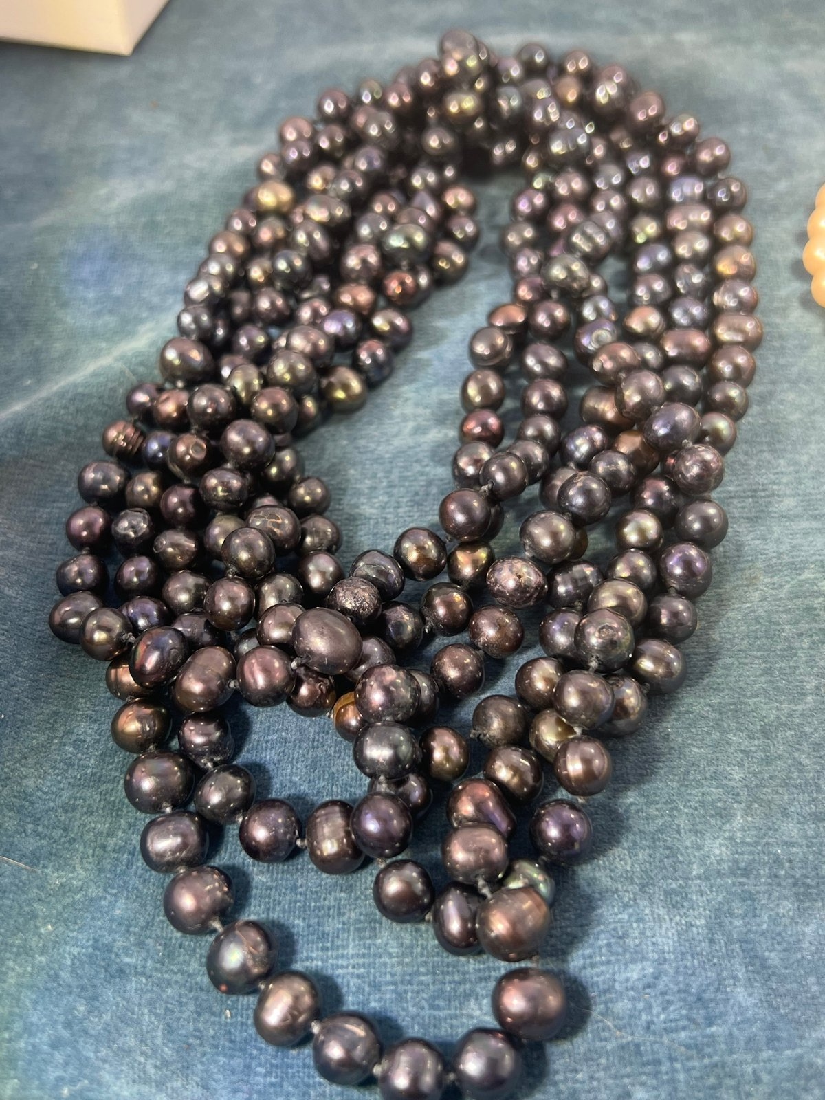 UNDER COST - Lot of Natural Pearl Necklaces One is 14k - Box 8