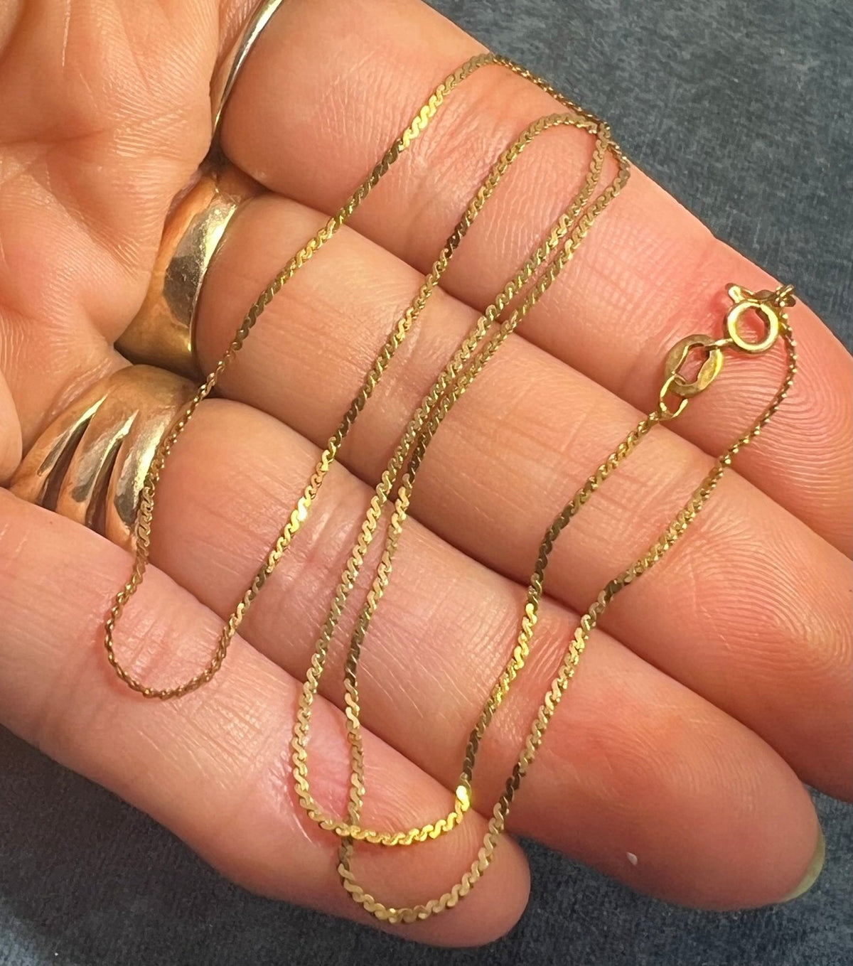 UNDER SCRAP 14k Gold Chain. Kinks Easily - 0175