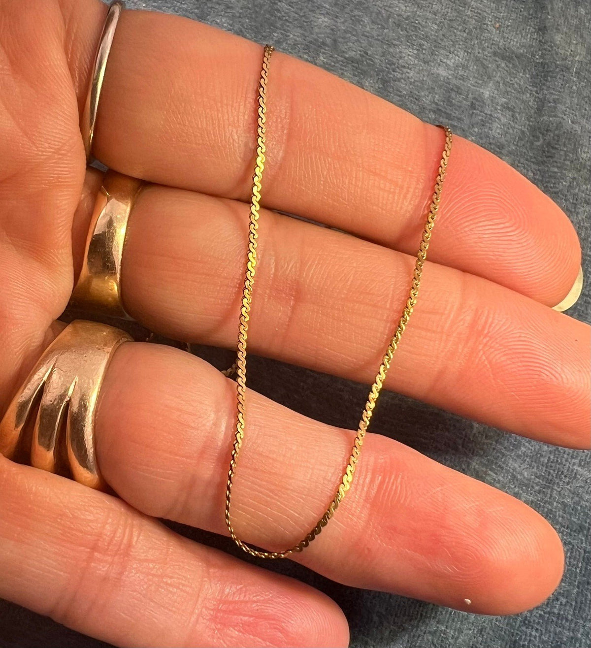 UNDER SCRAP 14k Gold Chain. Kinks Easily - 0175