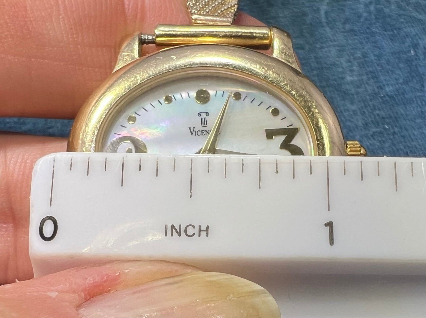 Under Scrap - 14k Gold Bracelet Watch + Band. Vicence + Wittnauer. Works!