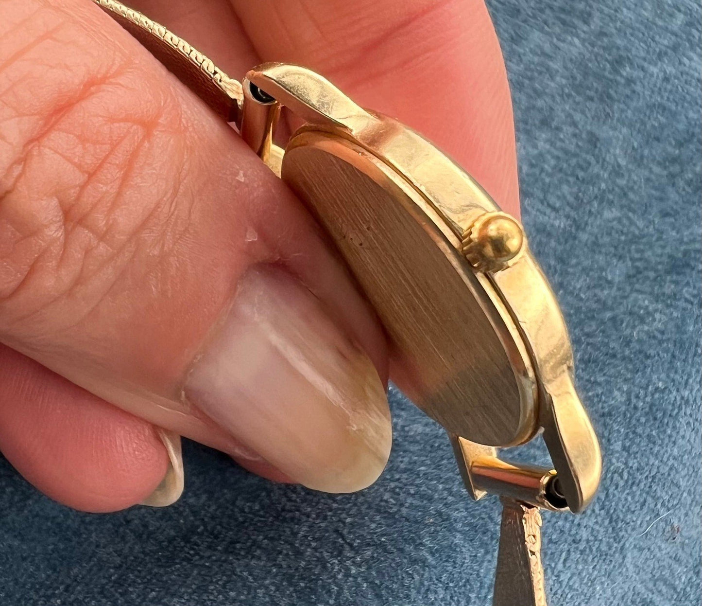 Under Scrap - 14k Gold Bracelet Watch + Band. Vicence + Wittnauer. Works!