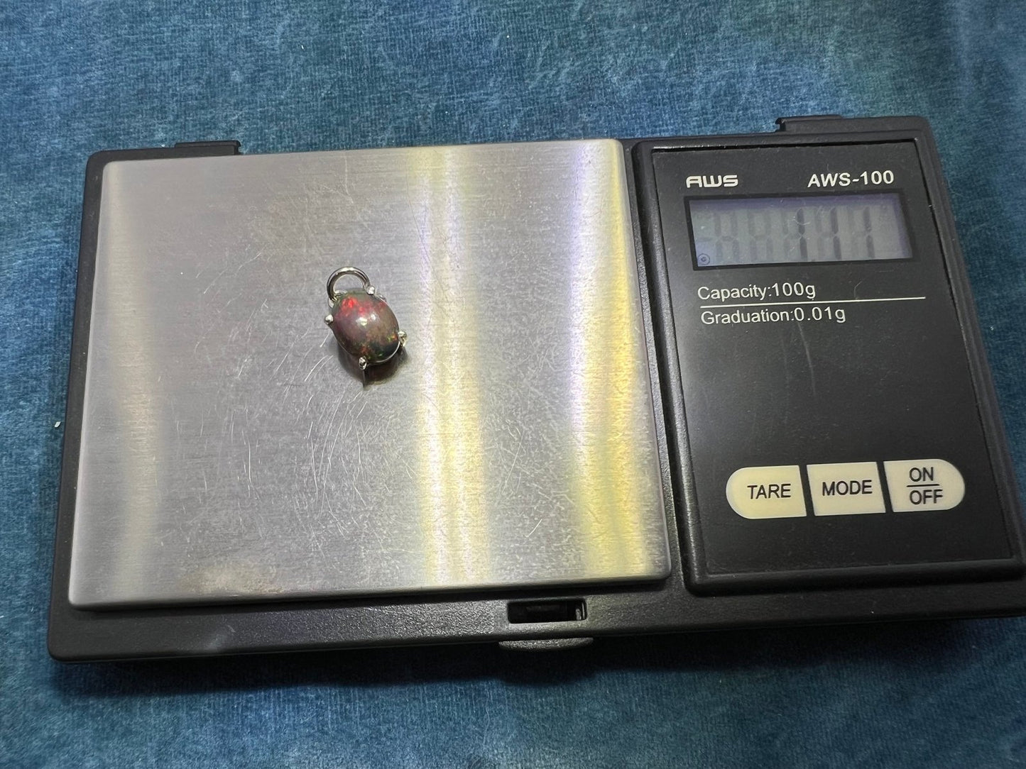 Welo Black Opal Pendant in Sterling Silver *Video*