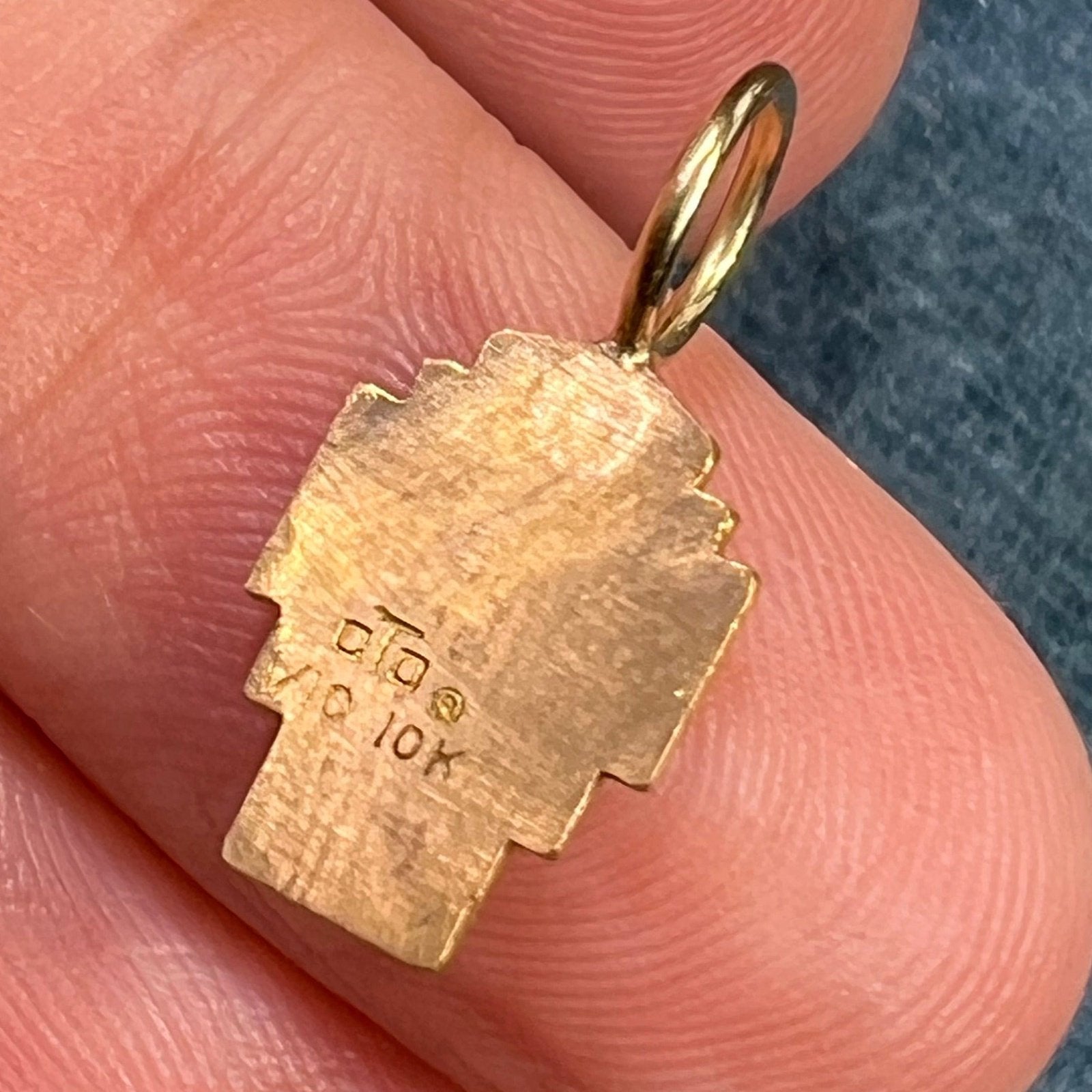 10k 1/10 Gold Filled PRESIDIO School Cross Pendant. Tiny!