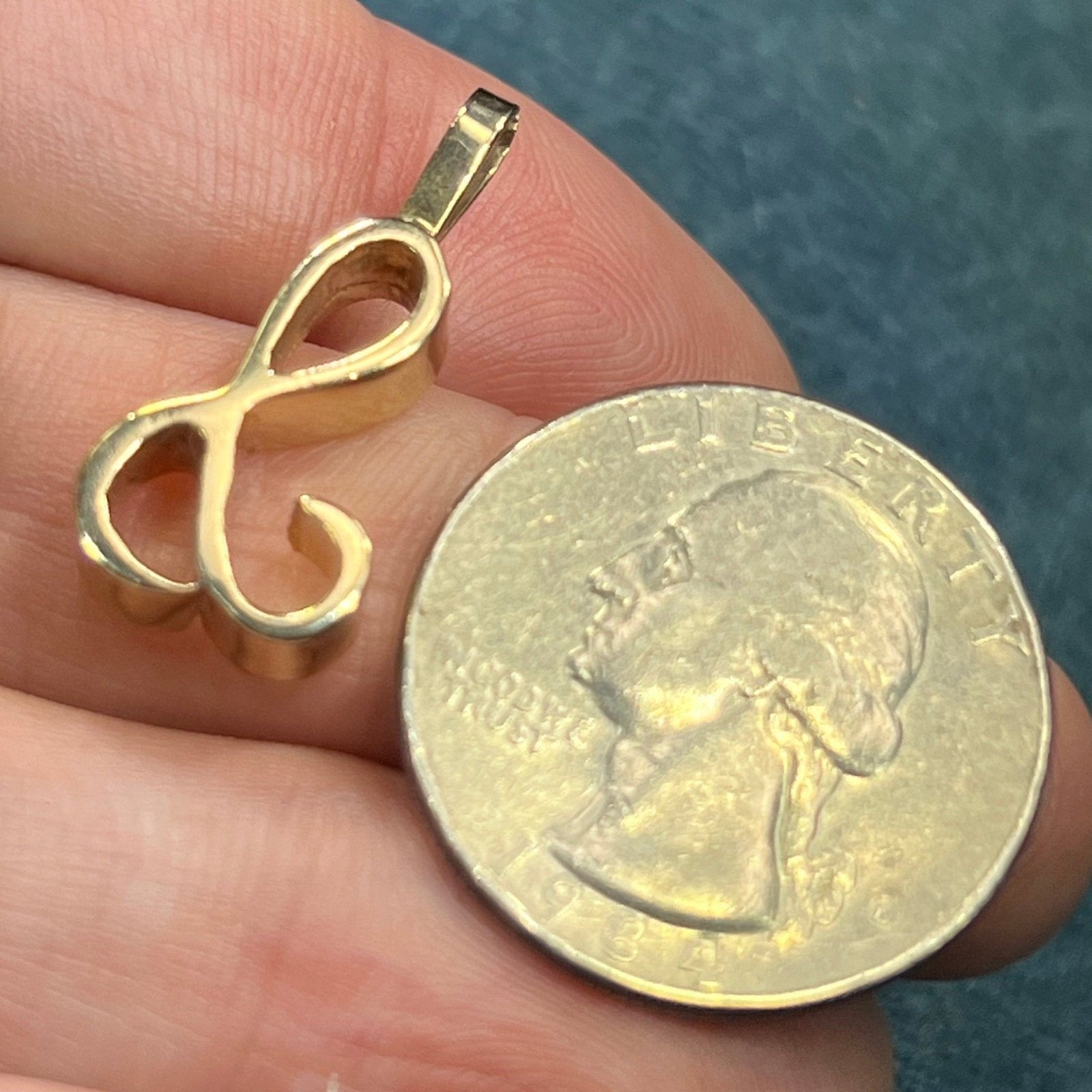 10k Gold AMPERSAND *&* Symbol Pendant. Collaboration!