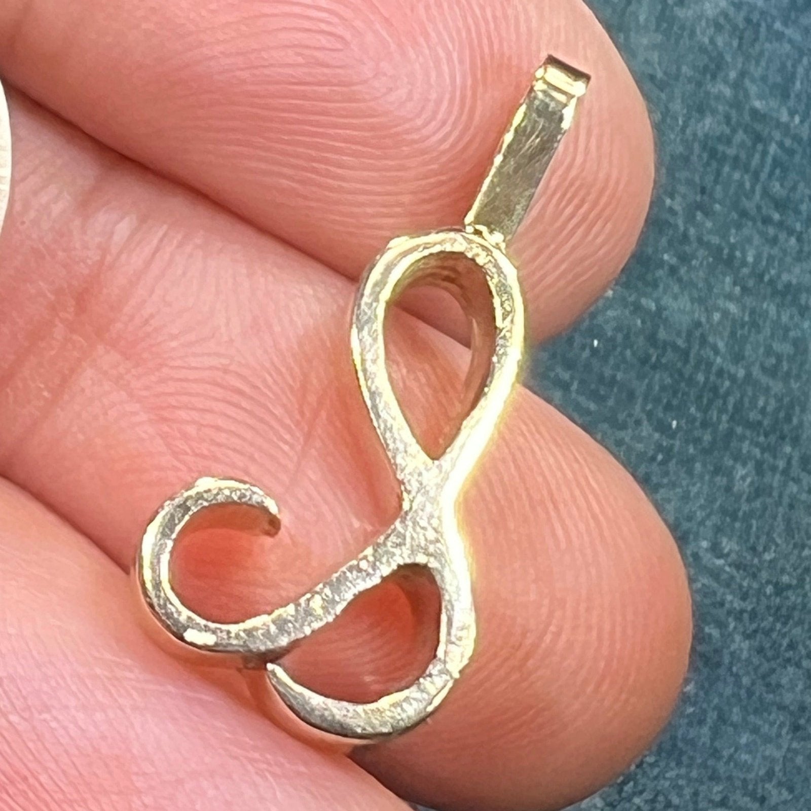 10k Gold AMPERSAND *&* Symbol Pendant. Collaboration!