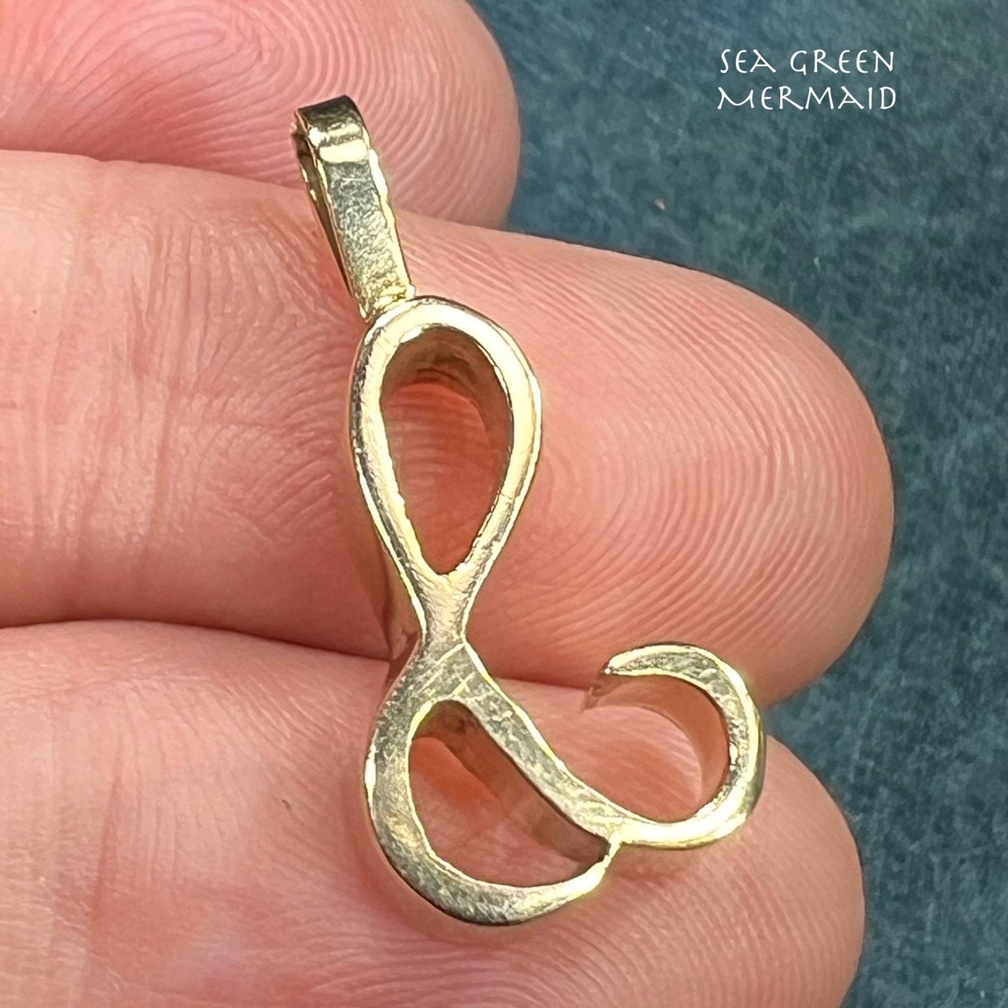 10k Gold AMPERSAND *&* Symbol Pendant. Collaboration!