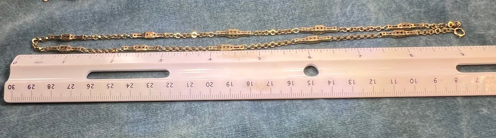 10k Gold Fancy Lantern Bead Watch Chain Necklace. 8g *Video*