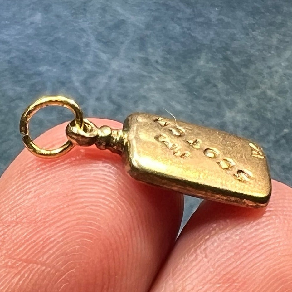 10k Gold Scottish Whisky Bottle Pendant - "I'M SCOTCH" Tiny!