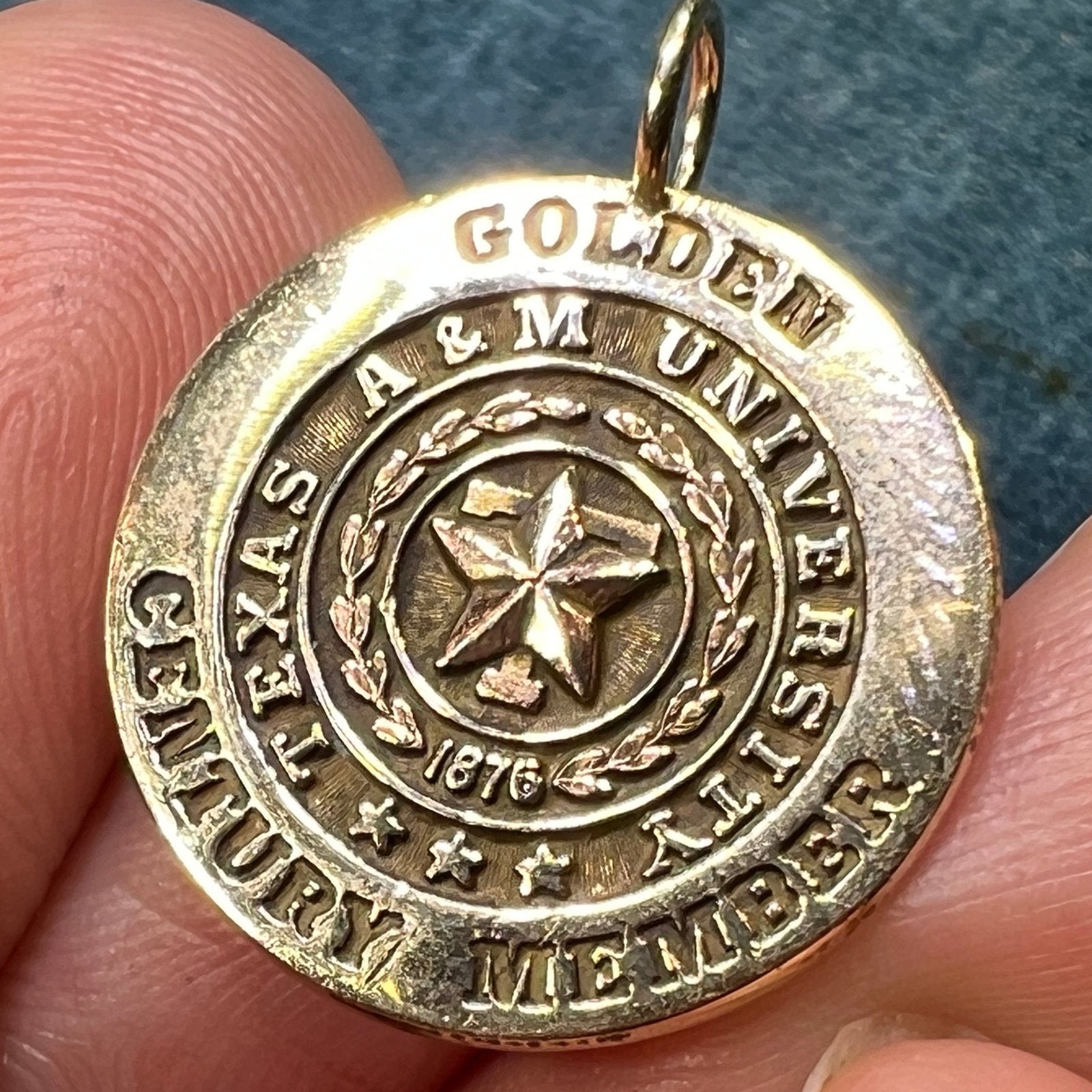 10k Gold TEXAS A&M University Golden Century Member Pendant