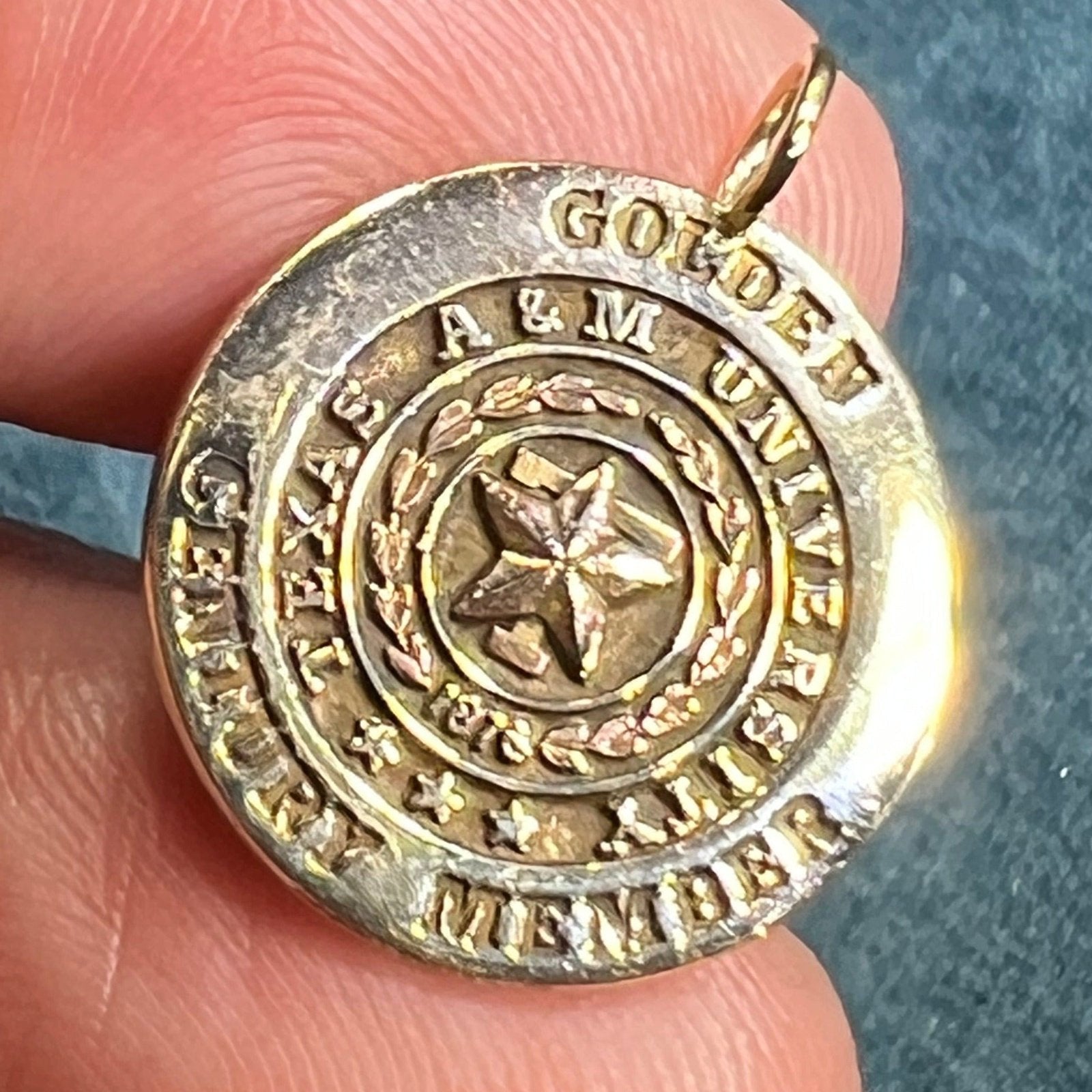 10k Gold TEXAS A&M University Golden Century Member Pendant