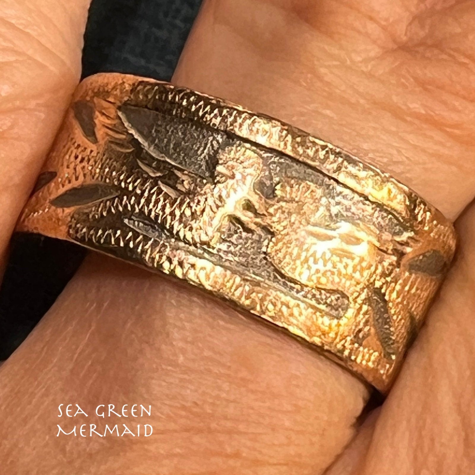 10k Gold and Silver Guatemalan Quetzalcoatl Kissing LOVEBIRDS Ring **Video*