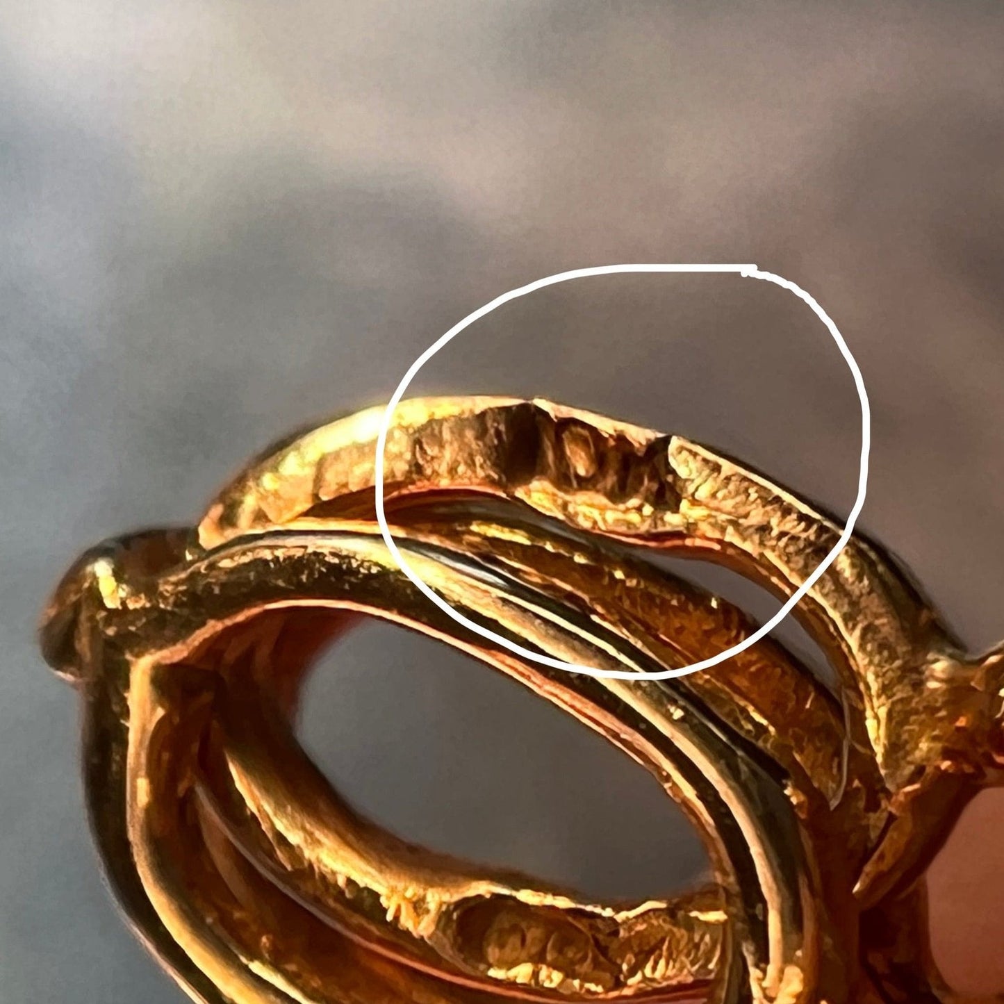 10k Gold Cage Pendant w 2 Ct Raw Uncut Diamond + Pearl **VIDEO**