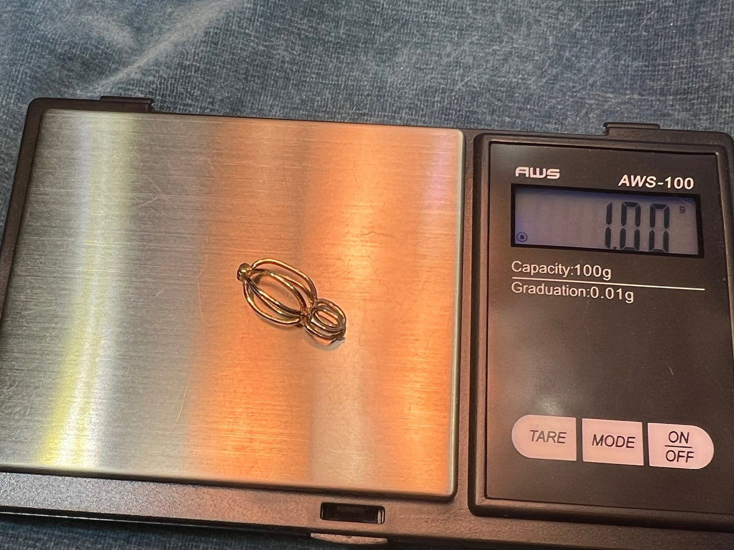 10k Gold Cage Pendant w 2 Ct Raw Uncut Diamond + Pearl **VIDEO**