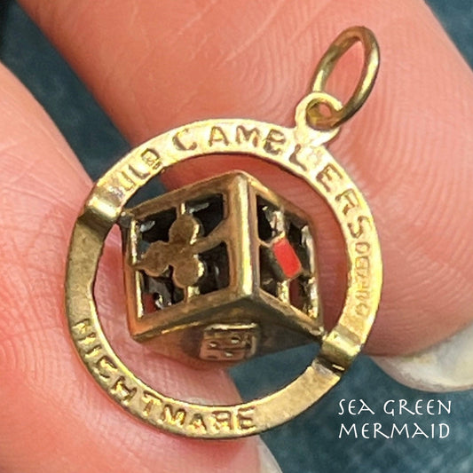 10k Gold GAMBLER'S Nightmare Spinning Fidget Pendant **Video**