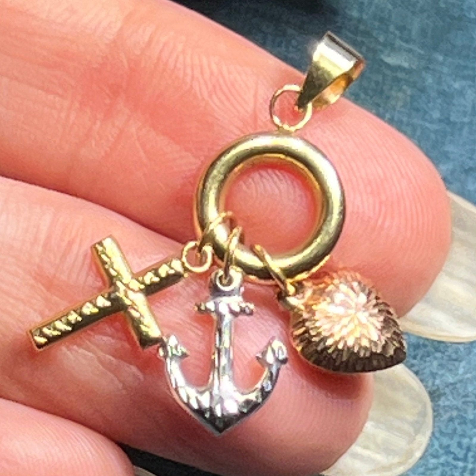 Heart anchor deals cross necklace