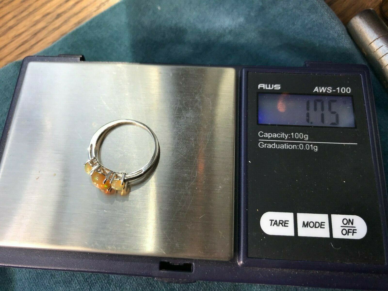 10k White Gold Ethiopian Welo Jelly Opal Ring ***VIDEO***
