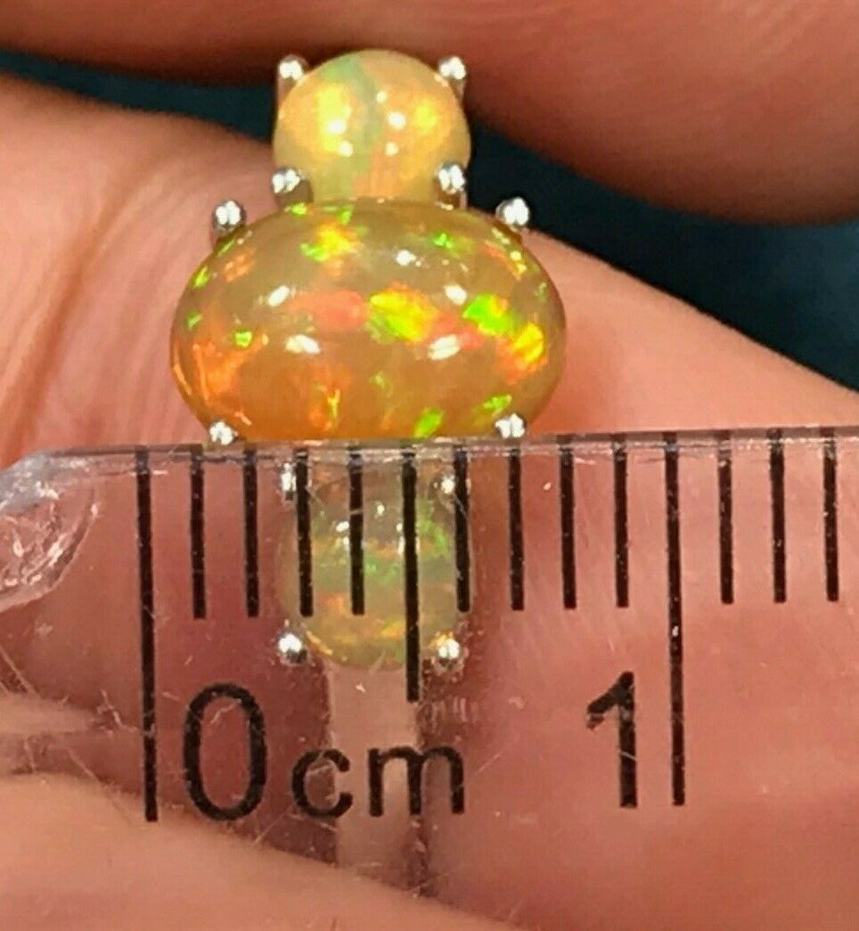 10k White Gold Ethiopian Welo Jelly Opal Ring ***VIDEO***