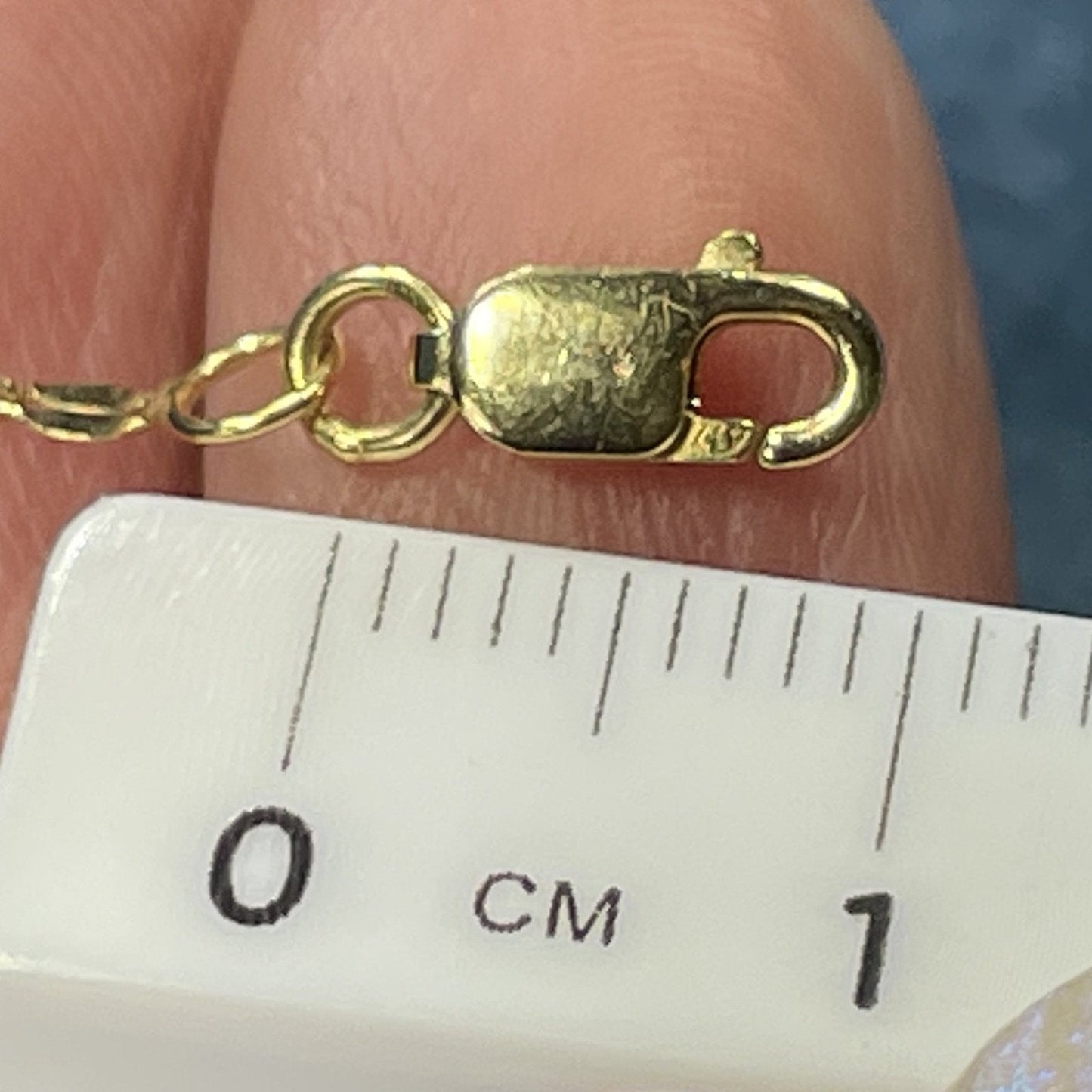 10k Yellow Gold 3 Layer GLITTER Chain 22" Necklace. Italy