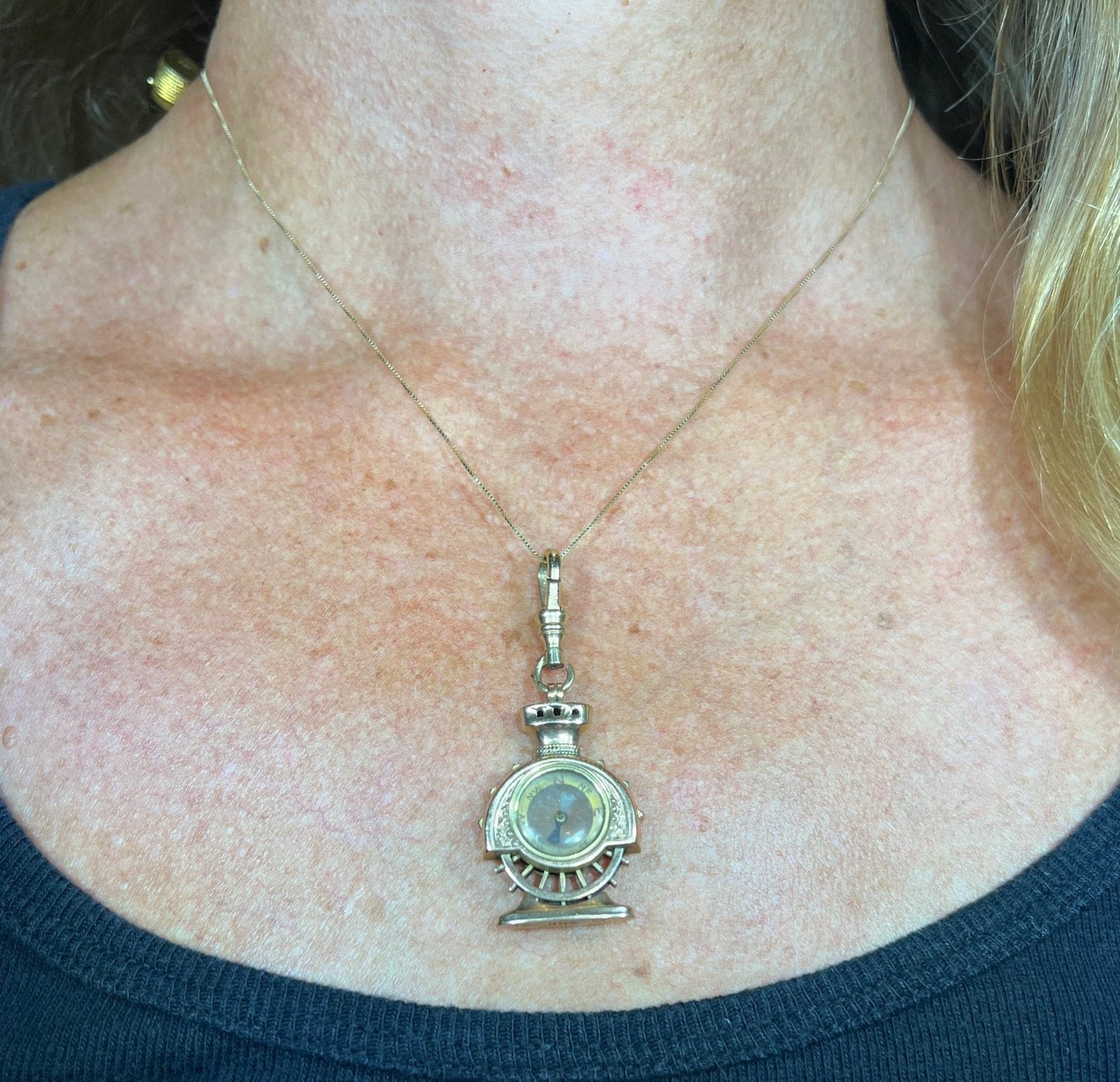 Antique sales compass pendant