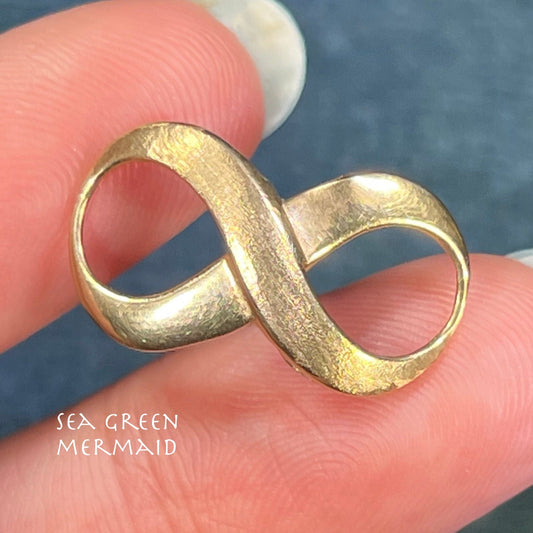 10k Yellow Gold INFINITY Eternal Love Symbol Slide Pendant