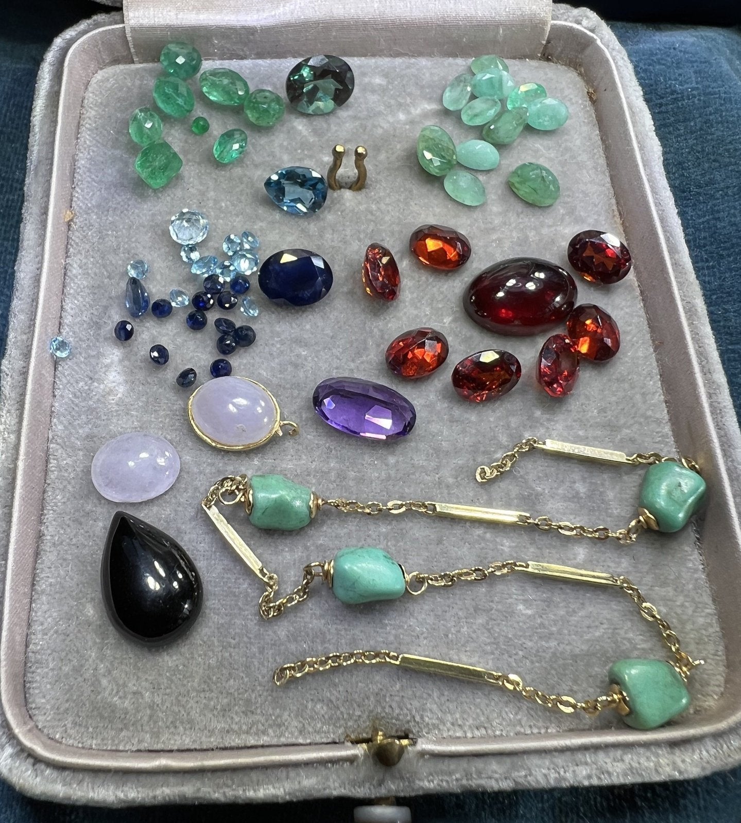 14g Loose Gemstones from 14k Jewelry. Sapphire Emerald Tourmaline – Sea  Green Mermaid