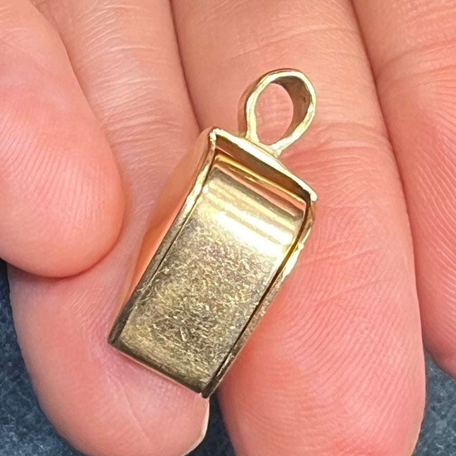 14k Gold Jeweler's LOUPE Magnifier Pendant. 6g. WORKS! *TINY*