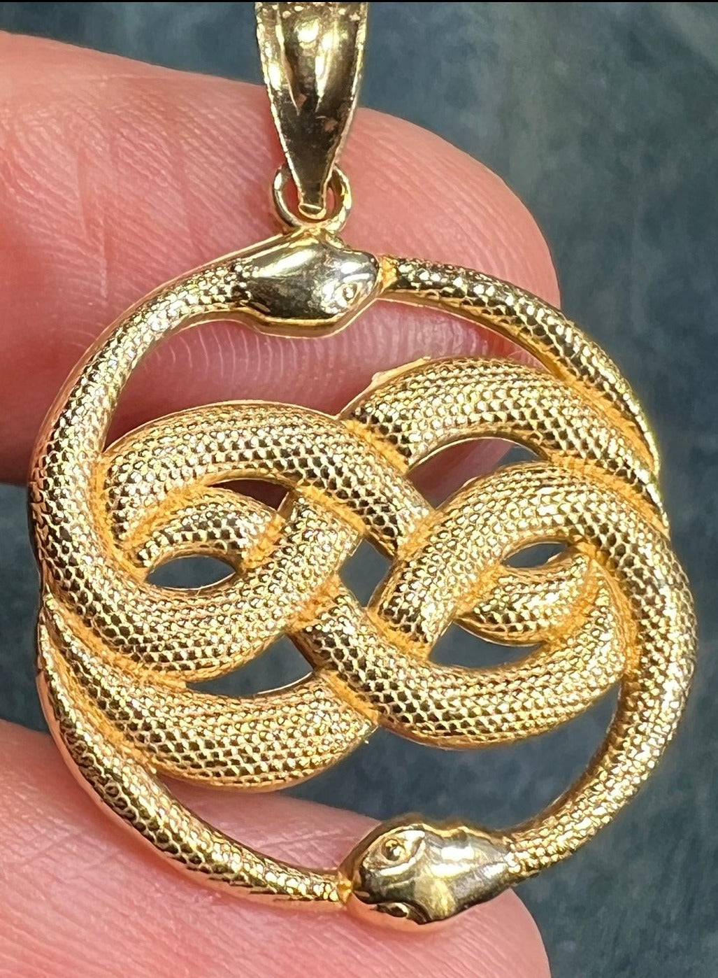 Gold snake pendant deals 14k