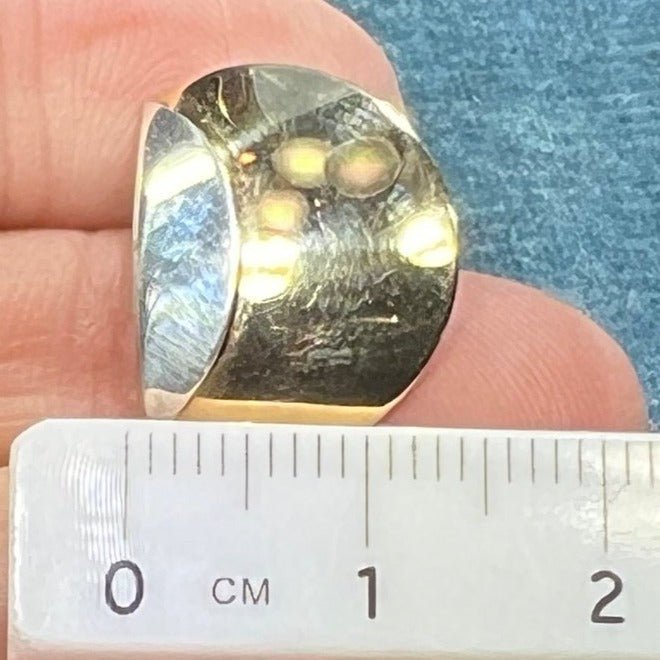 14k Yellow Gold + 925 ED LEVIN Half-Moon Sunset Pendant - B