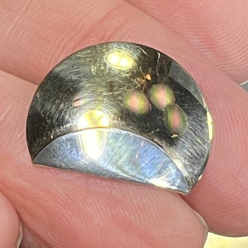 14k Yellow Gold + 925 ED LEVIN Half-Moon Sunset Pendant - B