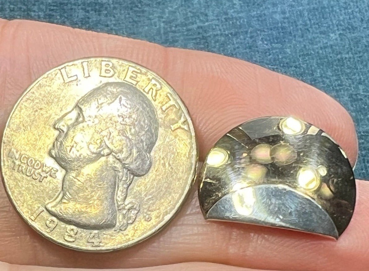 14k Yellow Gold + 925 ED LEVIN Half-Moon Sunset Pendant - B