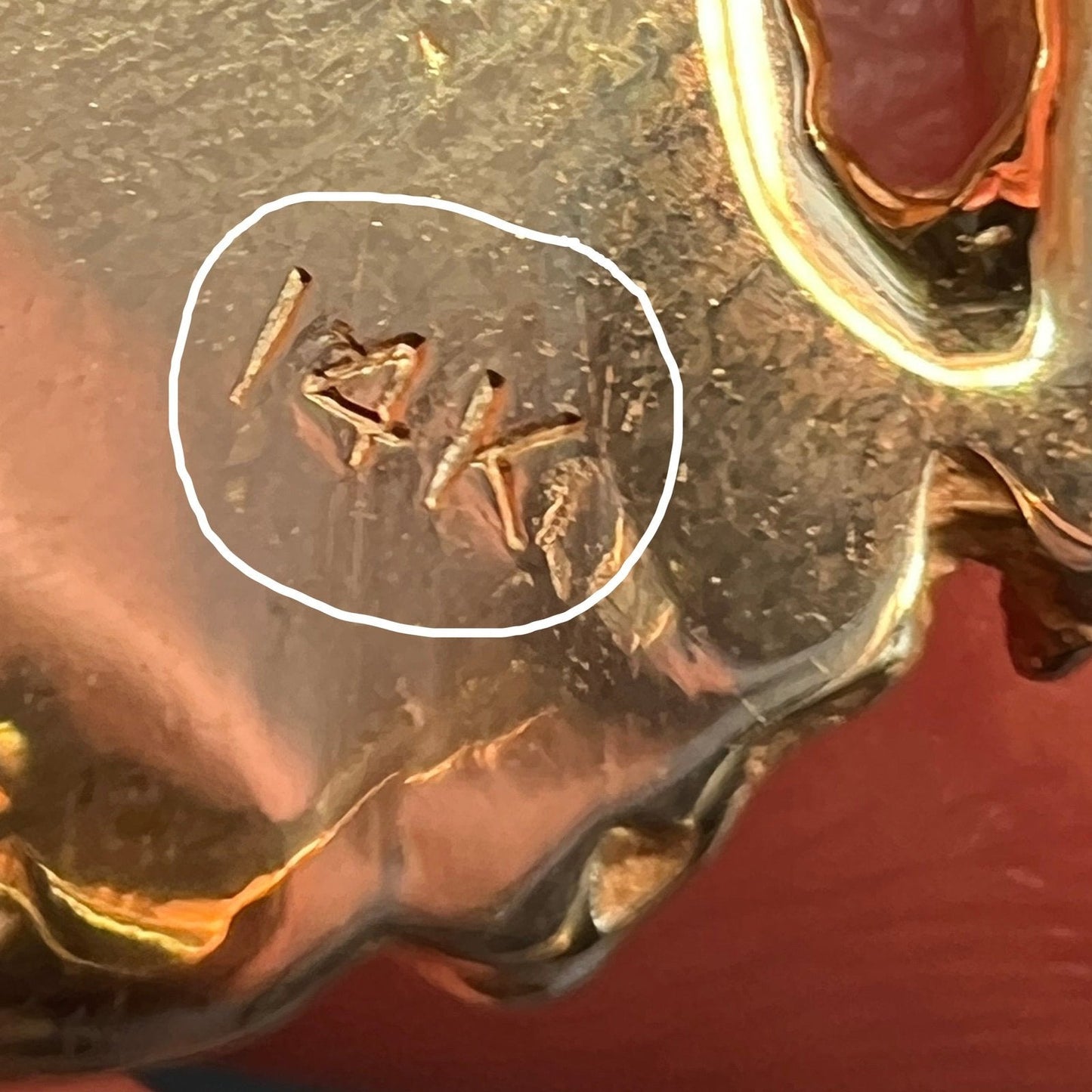 14k Yellow Gold Art Deco Angel Fairy Pendant. Large 1.25"