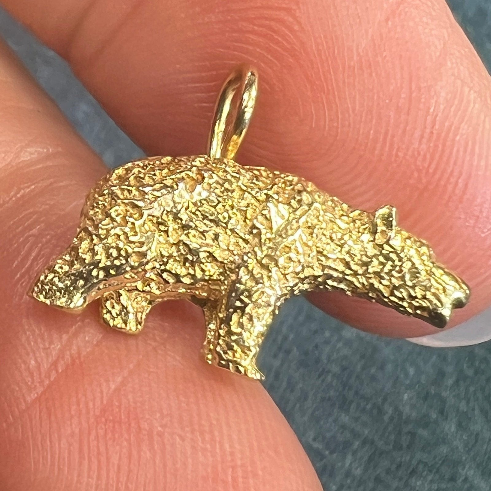Bear necklace gold mama bear pendant gift for mom