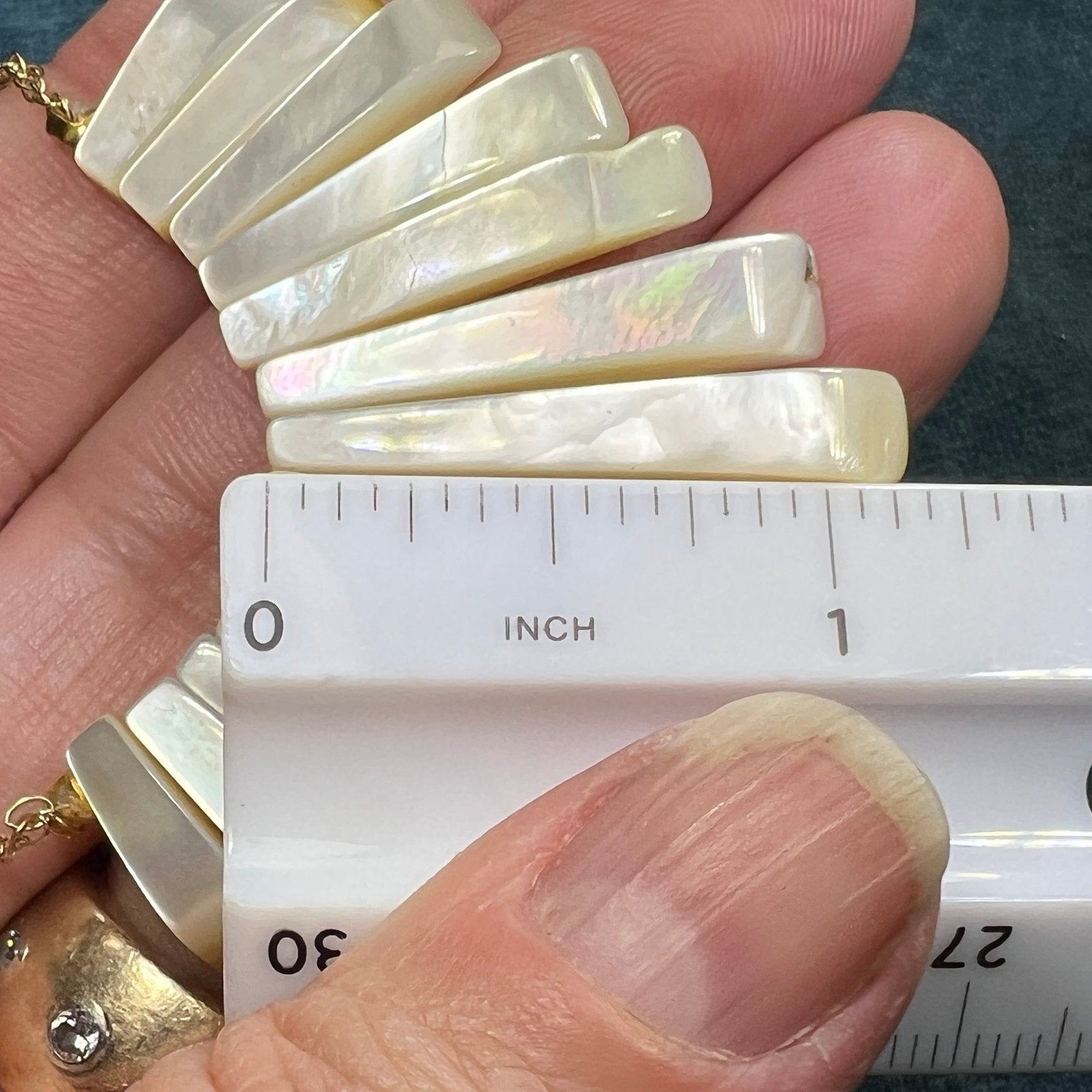 14k Yellow Gold MOP Mother of Pearl SUNBURST Necklace *Video*