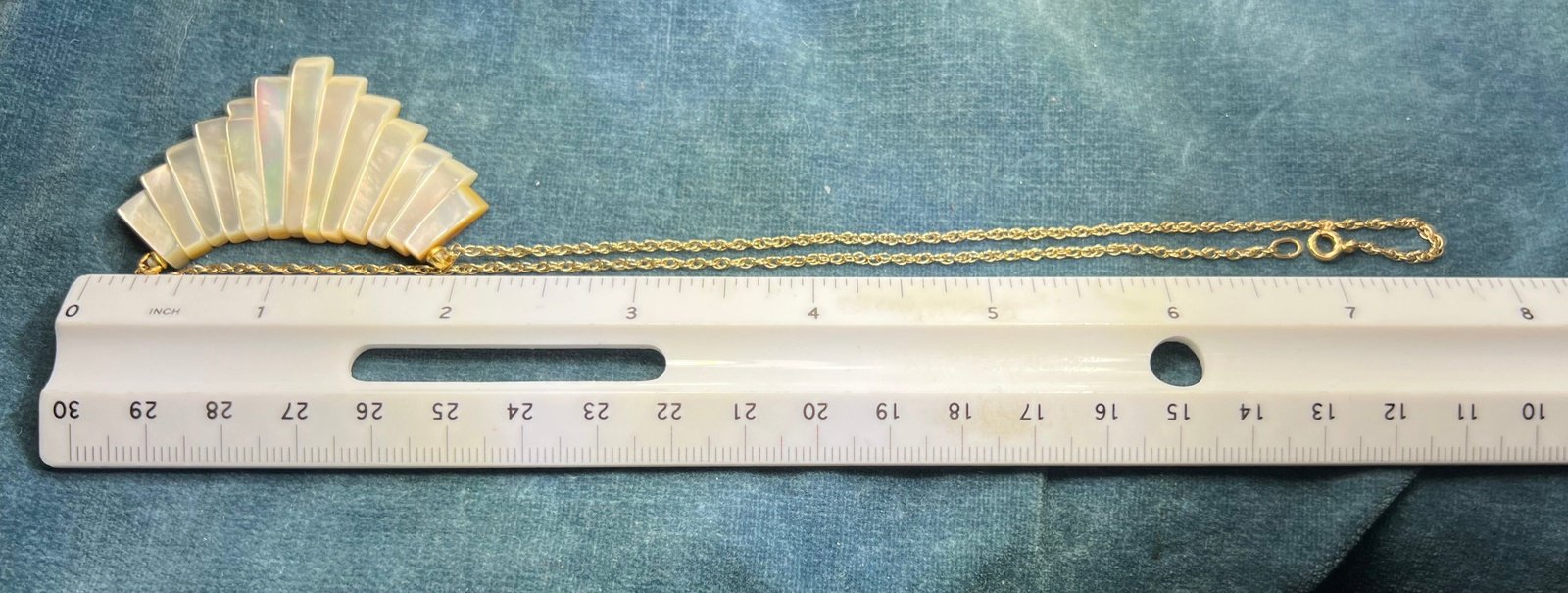 14k Yellow Gold MOP Mother of Pearl SUNBURST Necklace *Video*