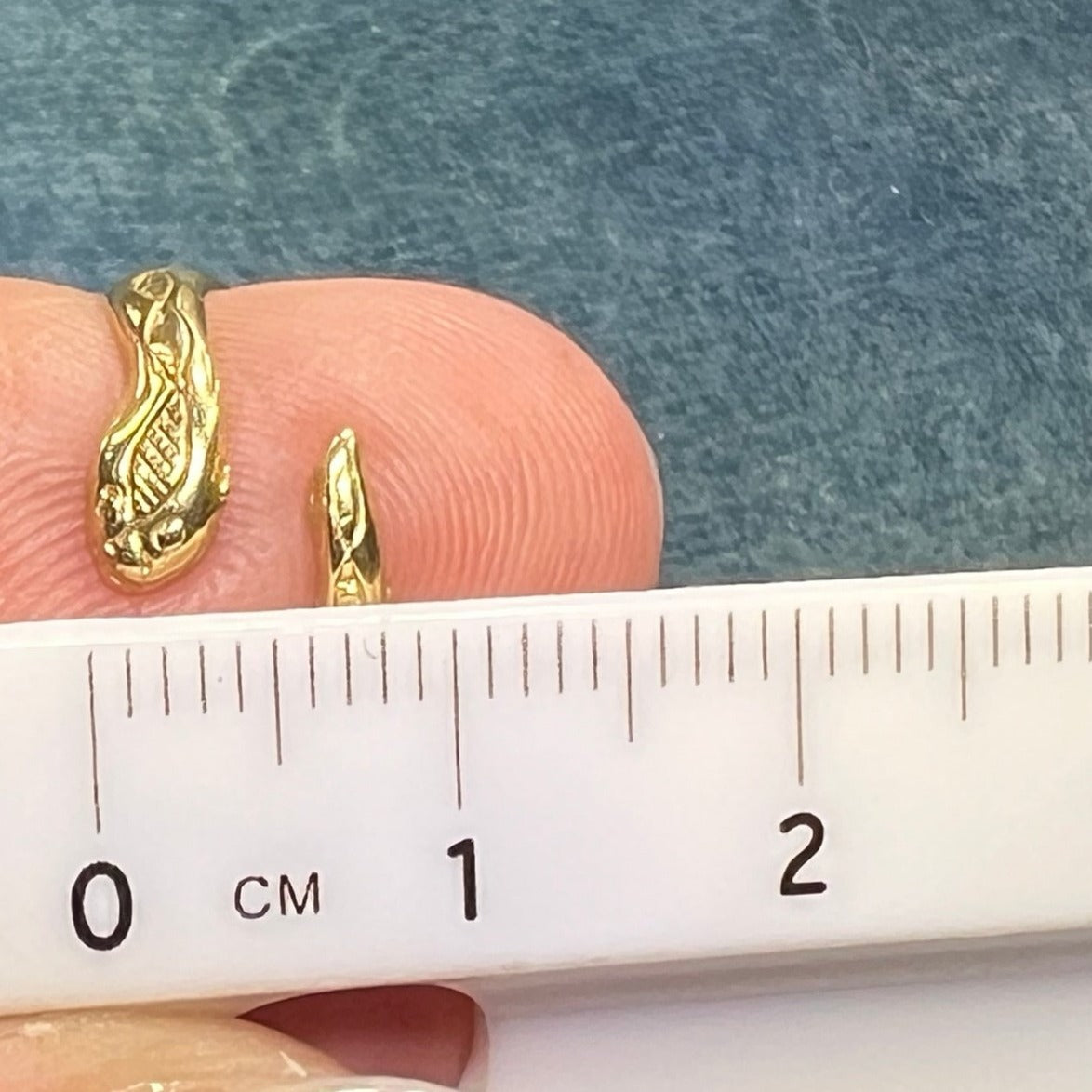 14k Yellow Gold SNAKE Wrap Bypass Ring. Teeny Tiny!