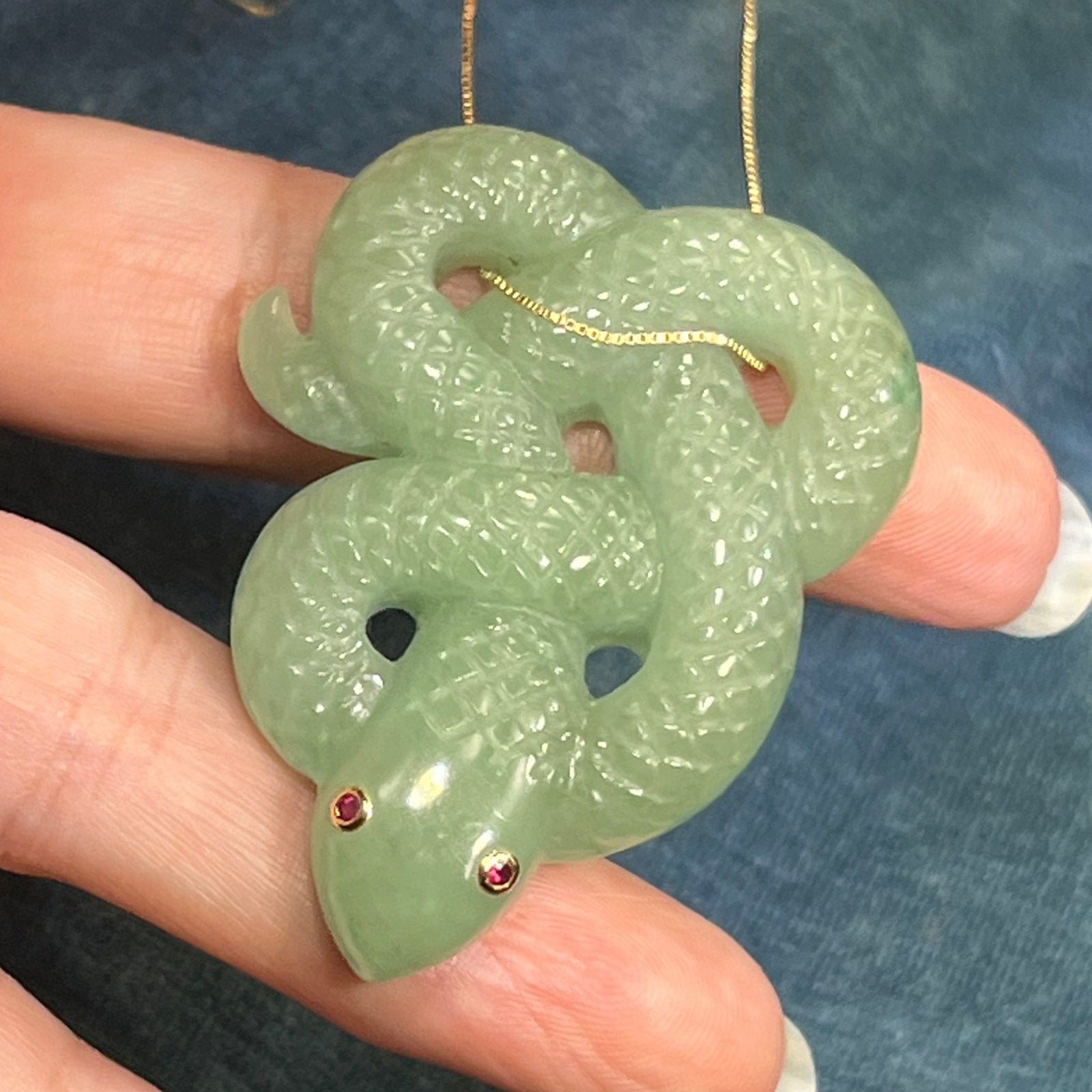 Jade snake necklace hotsell