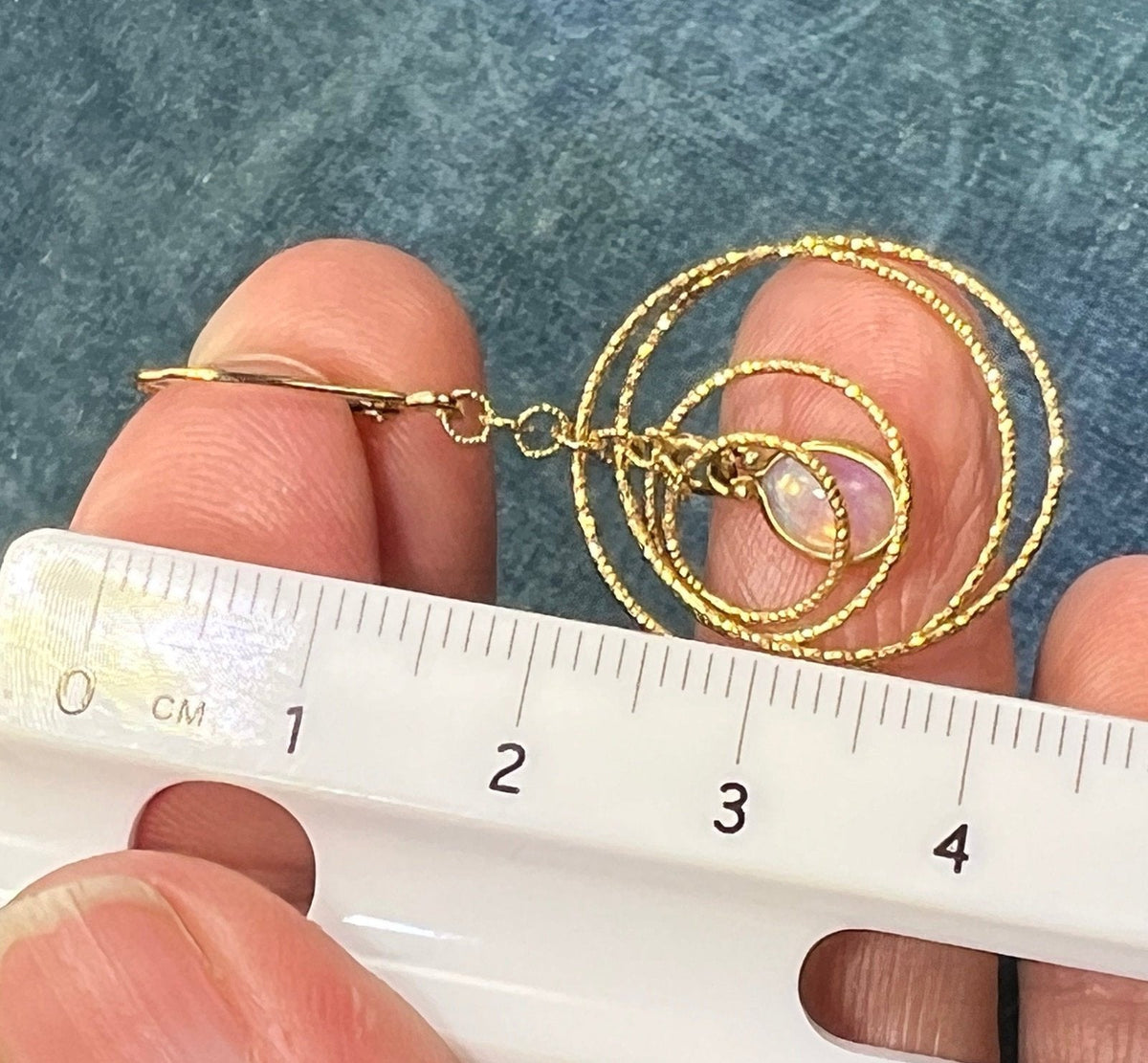 14k Gold Australian Opal Spinning Circles Dangle Earrings *Video*