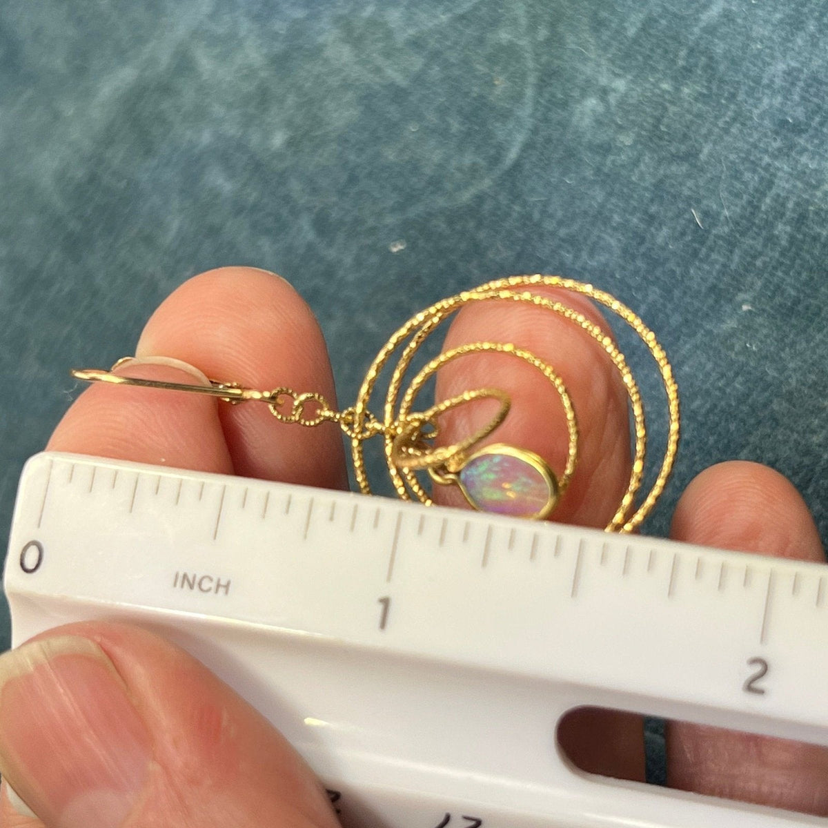 14k Gold Australian Opal Spinning Circles Dangle Earrings *Video*